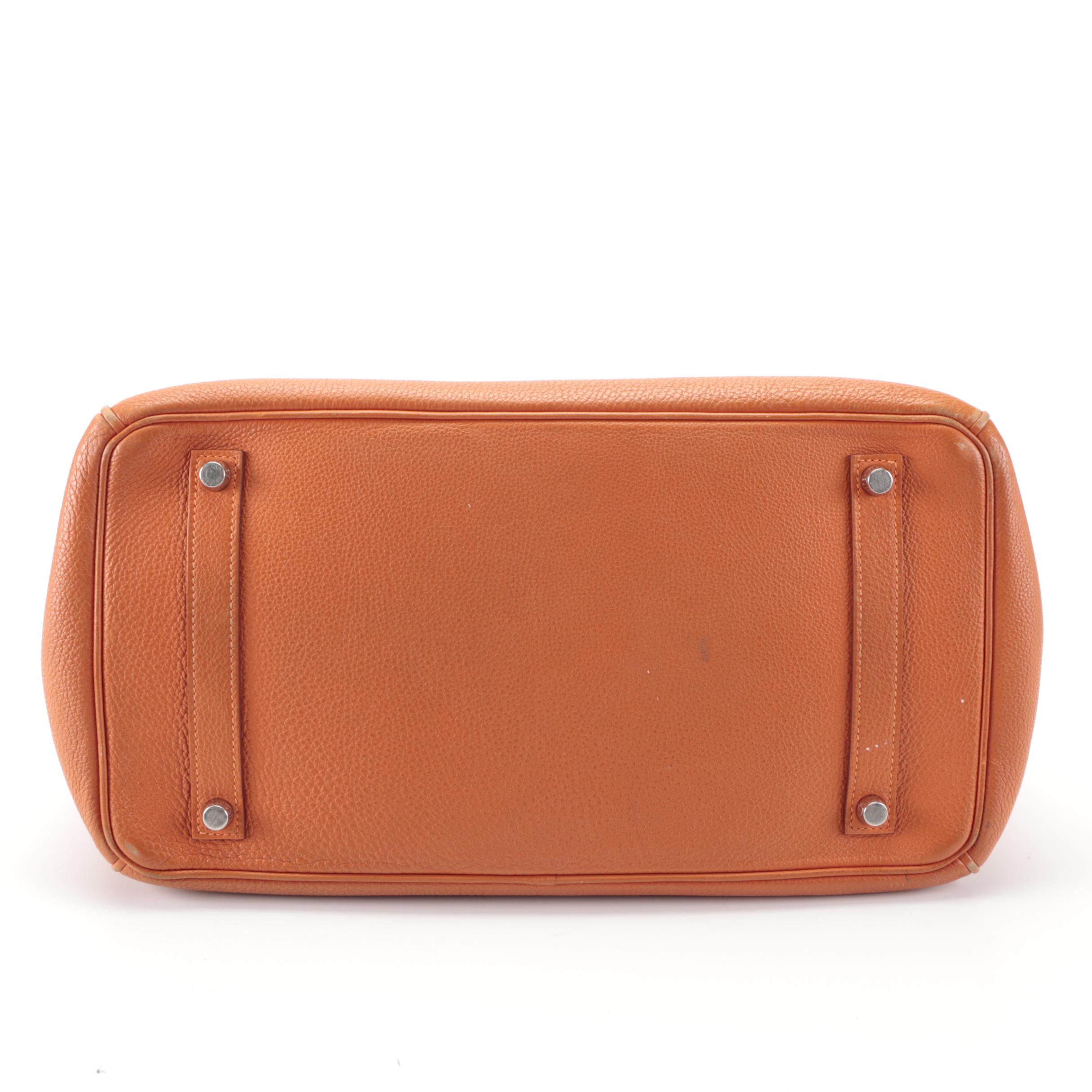 Hermès Birkin 35 Satchel in Orange Togo Leather and Palladium Plated Hardware