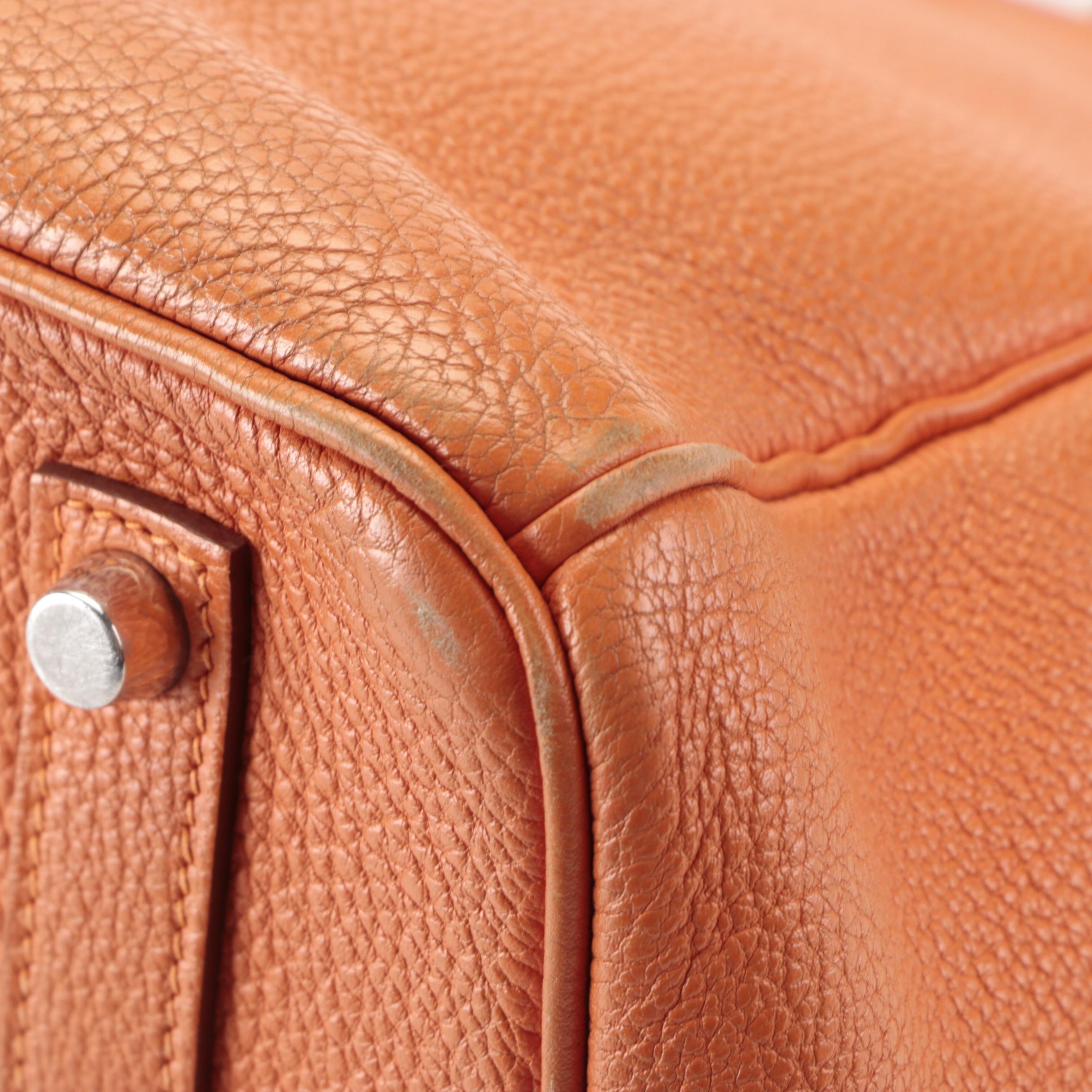 Hermès Birkin 35 Satchel in Orange Togo Leather and Palladium Plated Hardware
