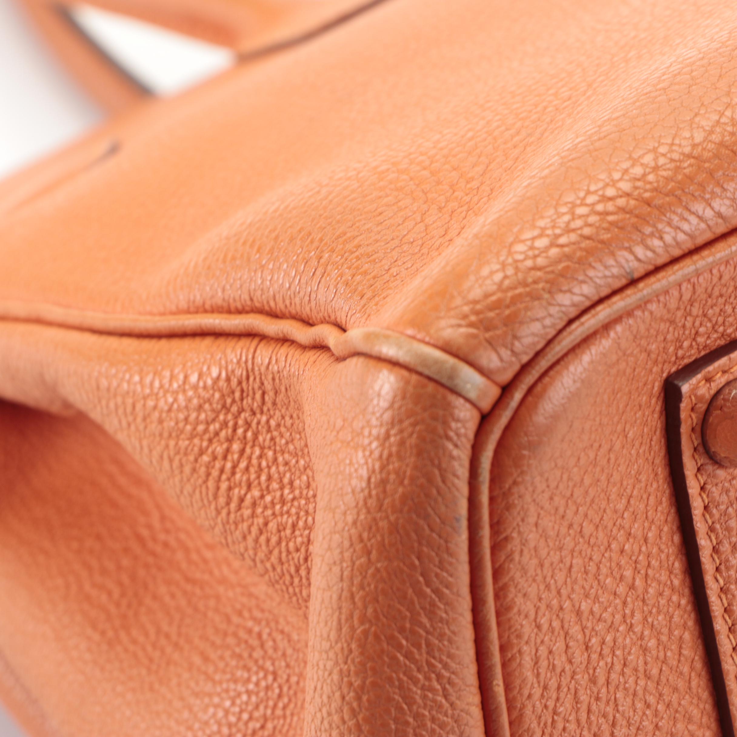 Hermès Birkin 35 Satchel in Orange Togo Leather and Palladium Plated Hardware