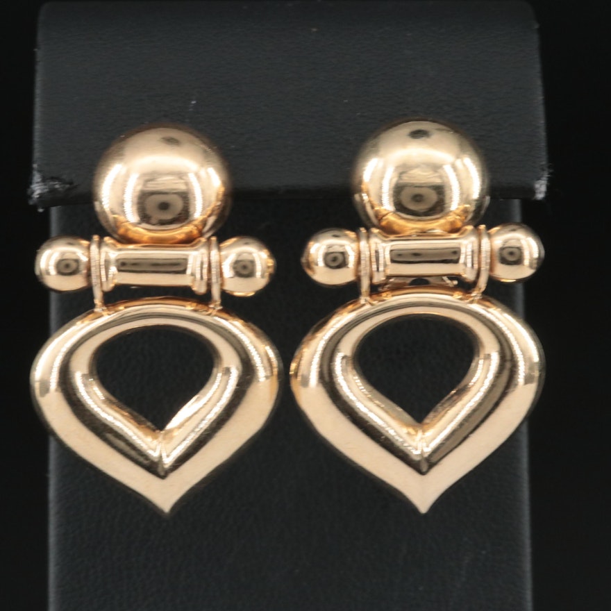 14K Door Knocker Earrings