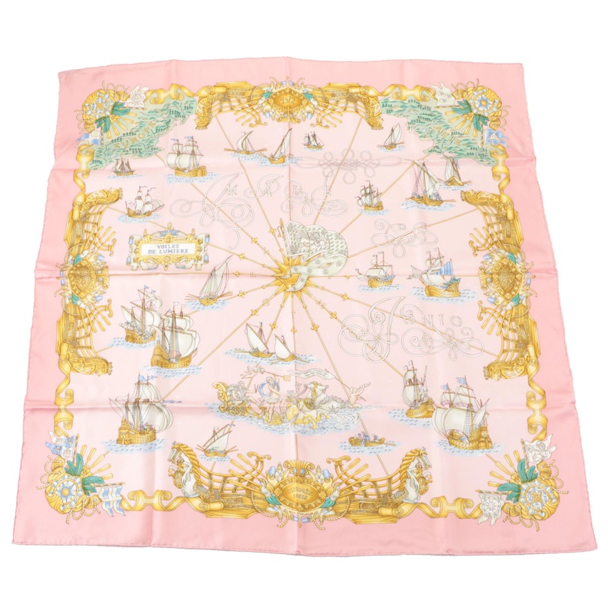 Hermès "Voiles de Lumiere" Silk Twill Scarf