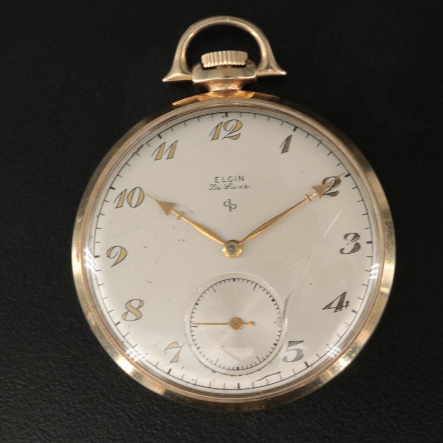 1949 Elgin DeLuxe 14K Pocket Watch