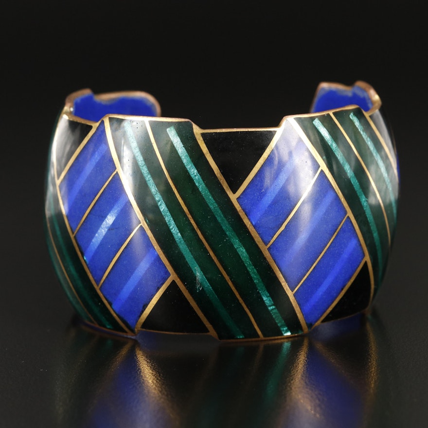 David Kuo Copper Enamel Cuff