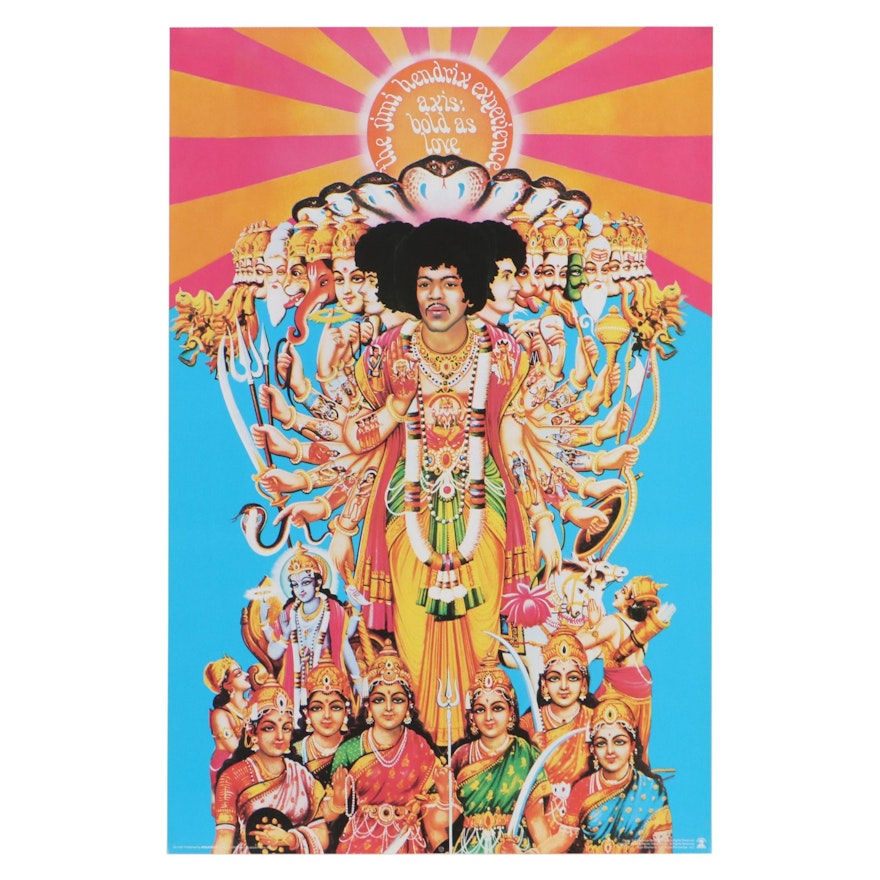 Offset Lithograph Jimi Hendrix Poster