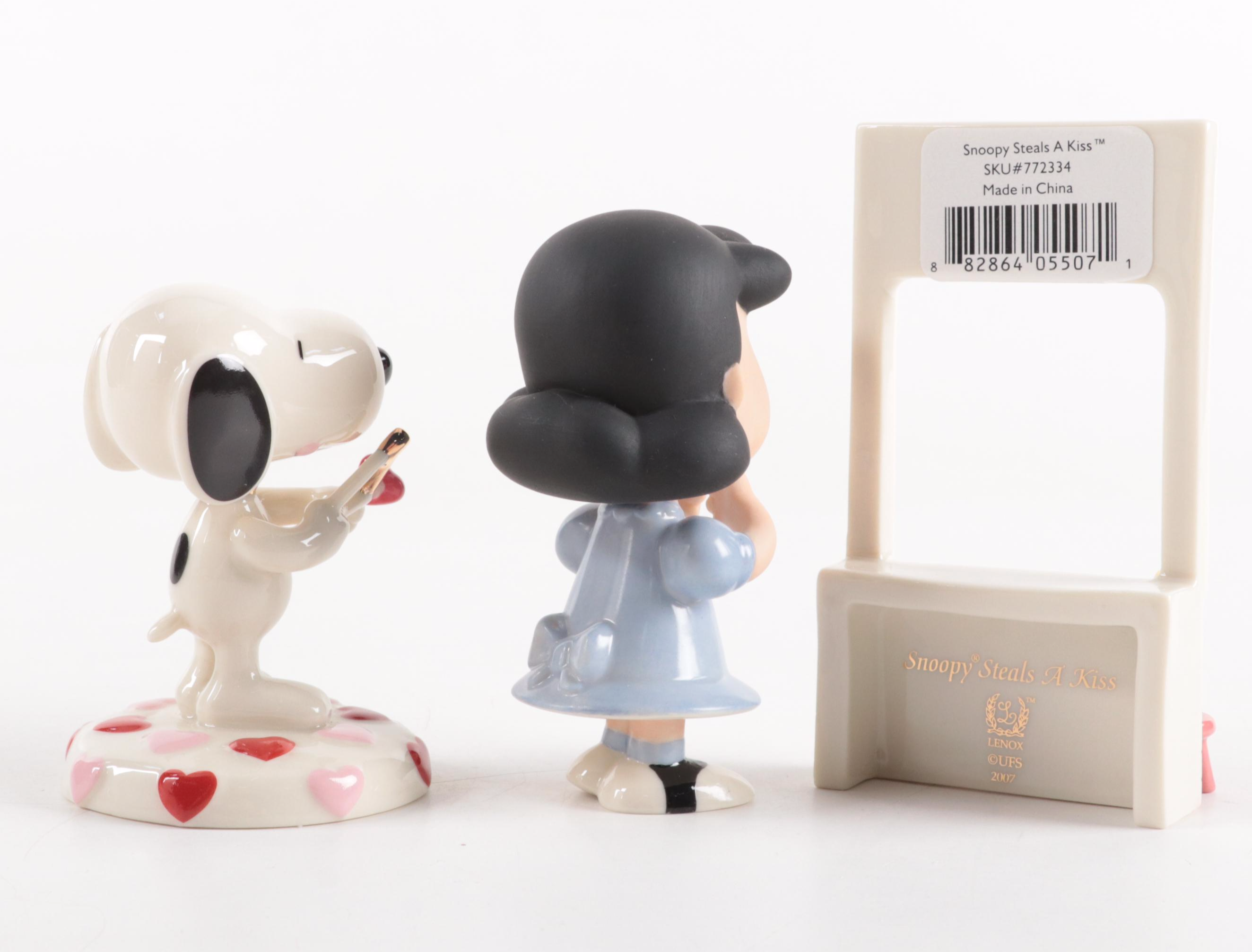 Lenox Peanuts Bone China "Snoopy Steals a Kiss" and Other Figurines