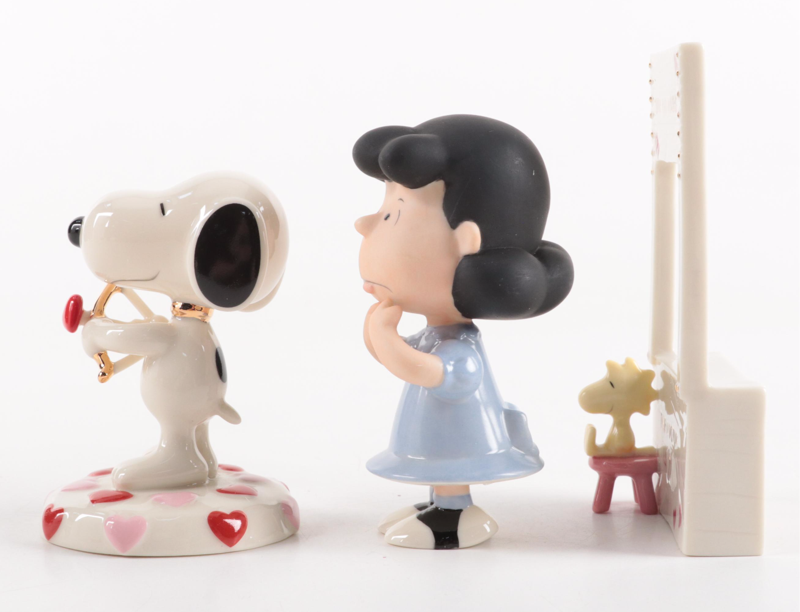 Lenox Peanuts Bone China "Snoopy Steals a Kiss" and Other Figurines