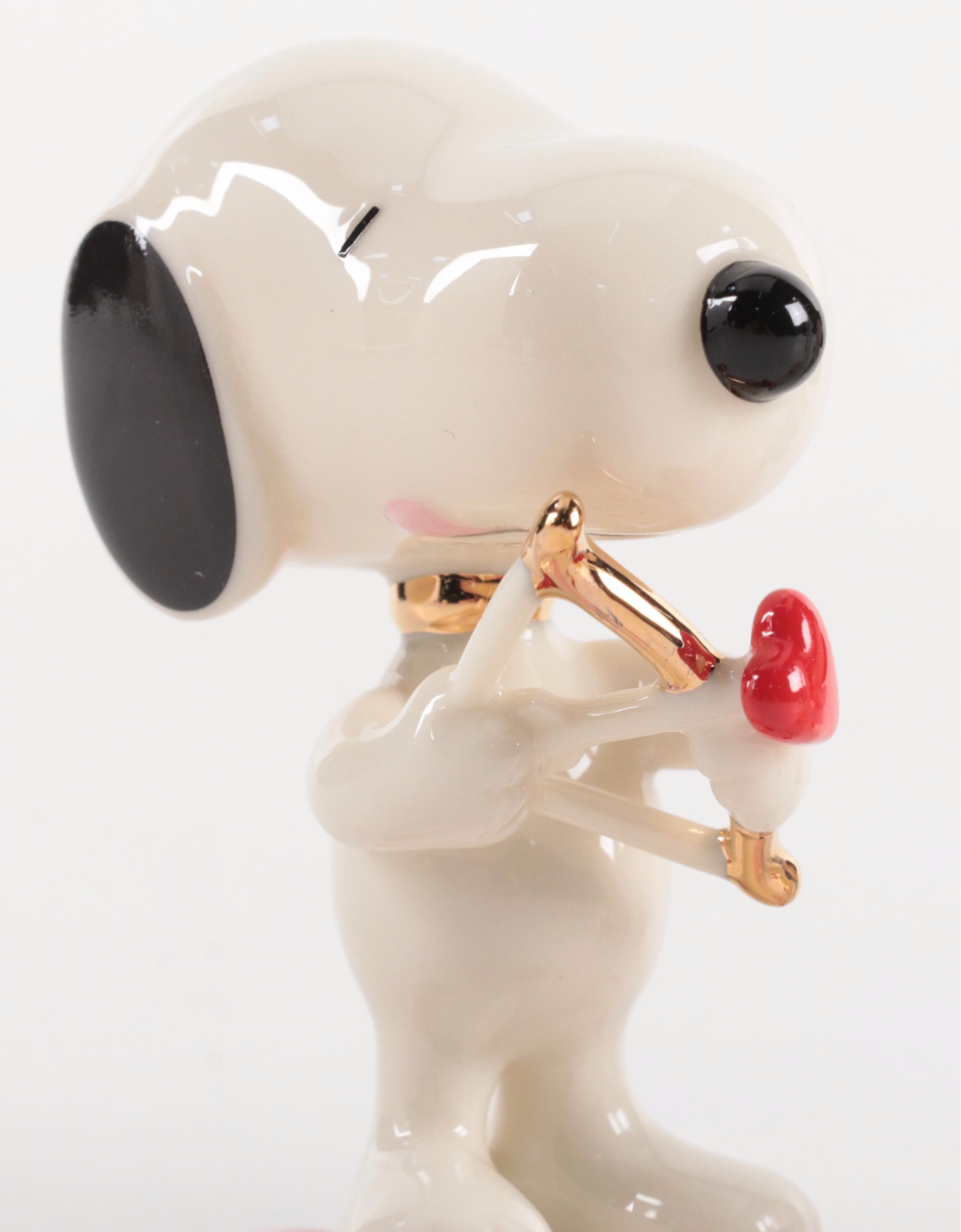 Lenox Peanuts Bone China "Snoopy Steals a Kiss" and Other Figurines