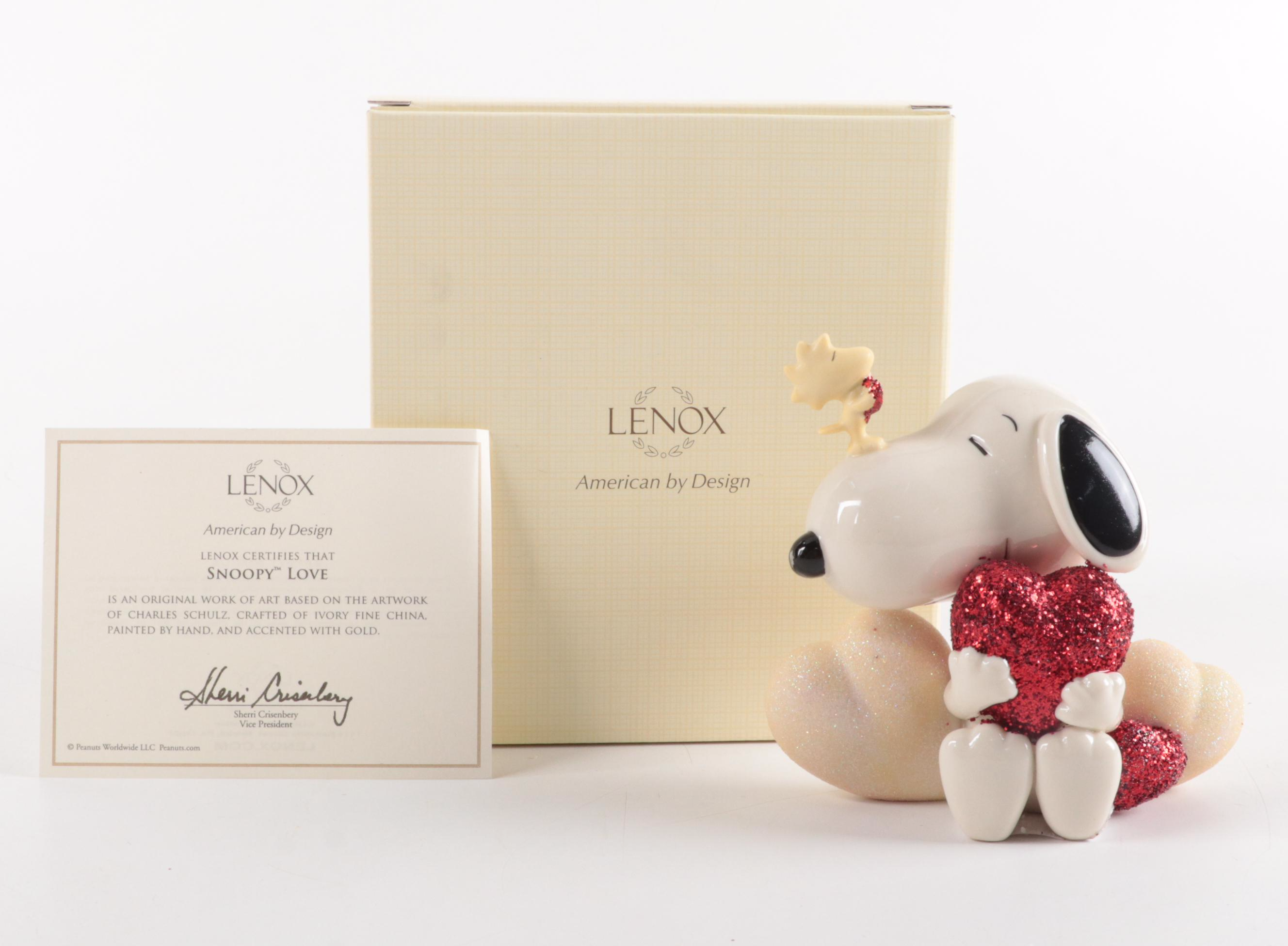 Lenox Peanuts Bone China "Snoopy Steals a Kiss" and Other Figurines