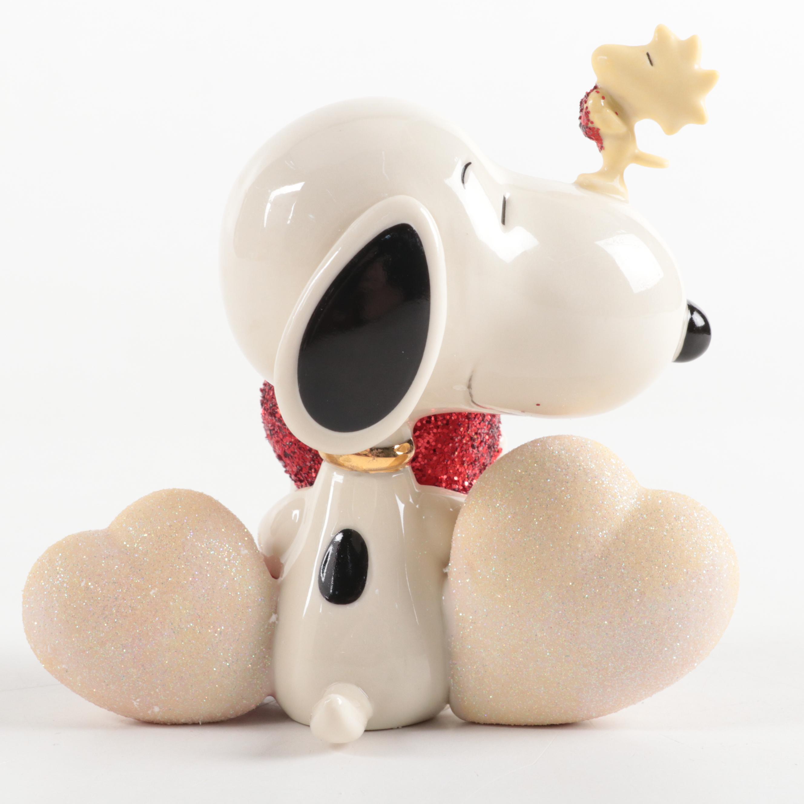 Lenox Peanuts Bone China "Snoopy Steals a Kiss" and Other Figurines