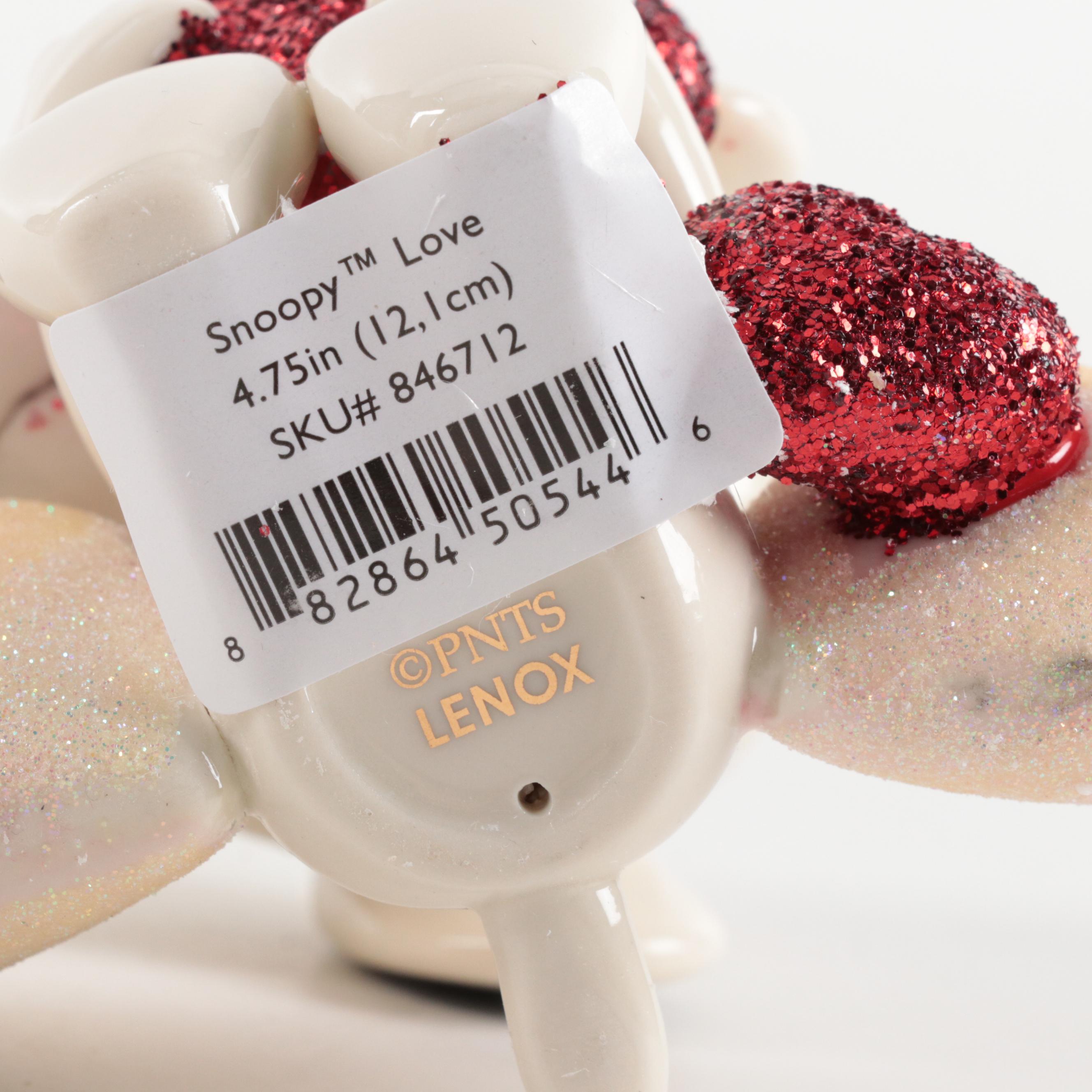 Lenox Peanuts Bone China "Snoopy Steals a Kiss" and Other Figurines