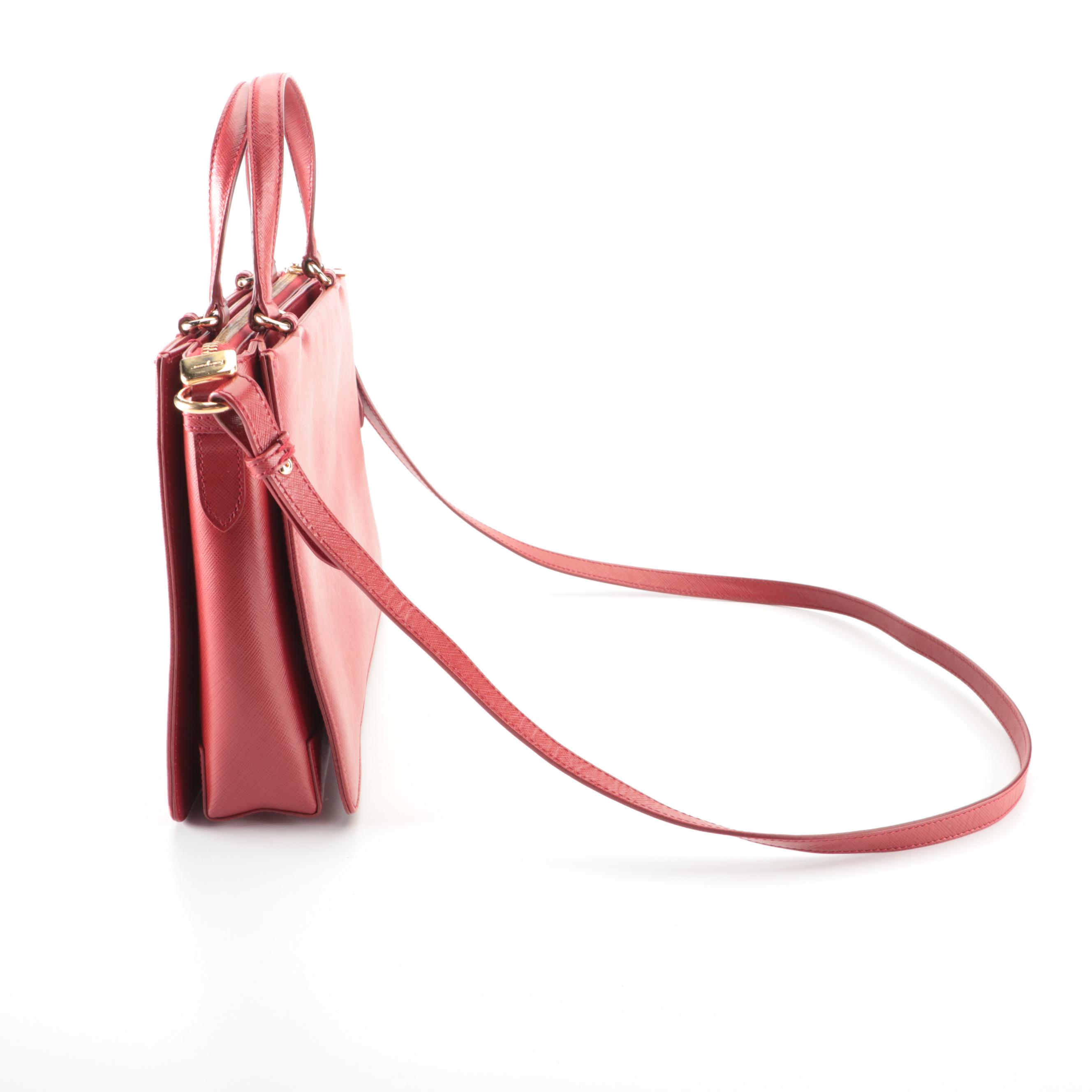 Salvatore Ferragamo Tracy Bow Tote Bag Small in Saffiano Leather