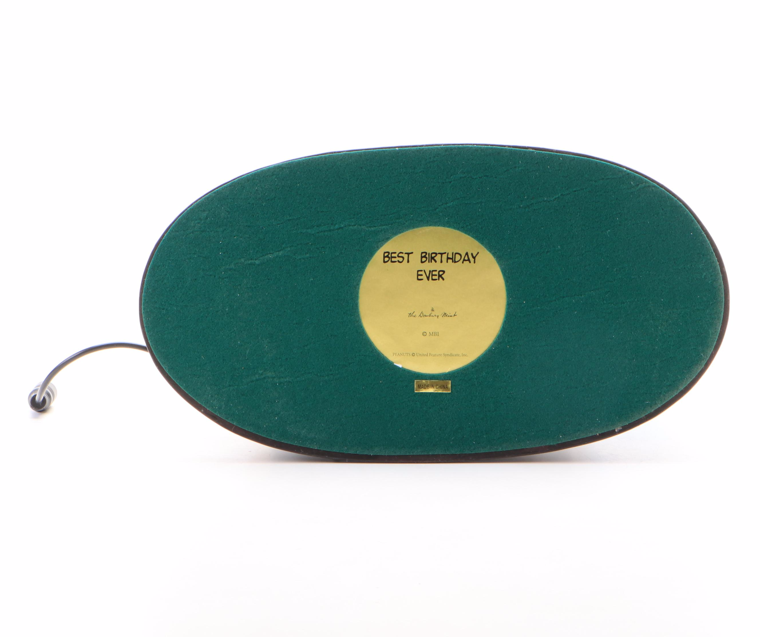 Danbury Mint Peanuts "Best Birthday Ever" Resin Illuminated Figural Group