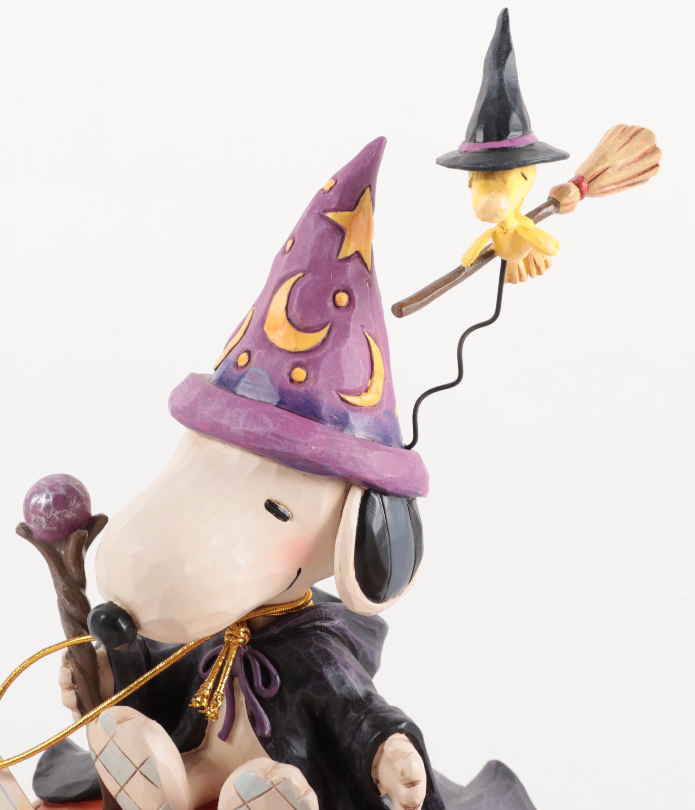 Jim Shore Peanuts "The Pumpkin King" and "Happy Howl-O-Ween" Resin Figurines