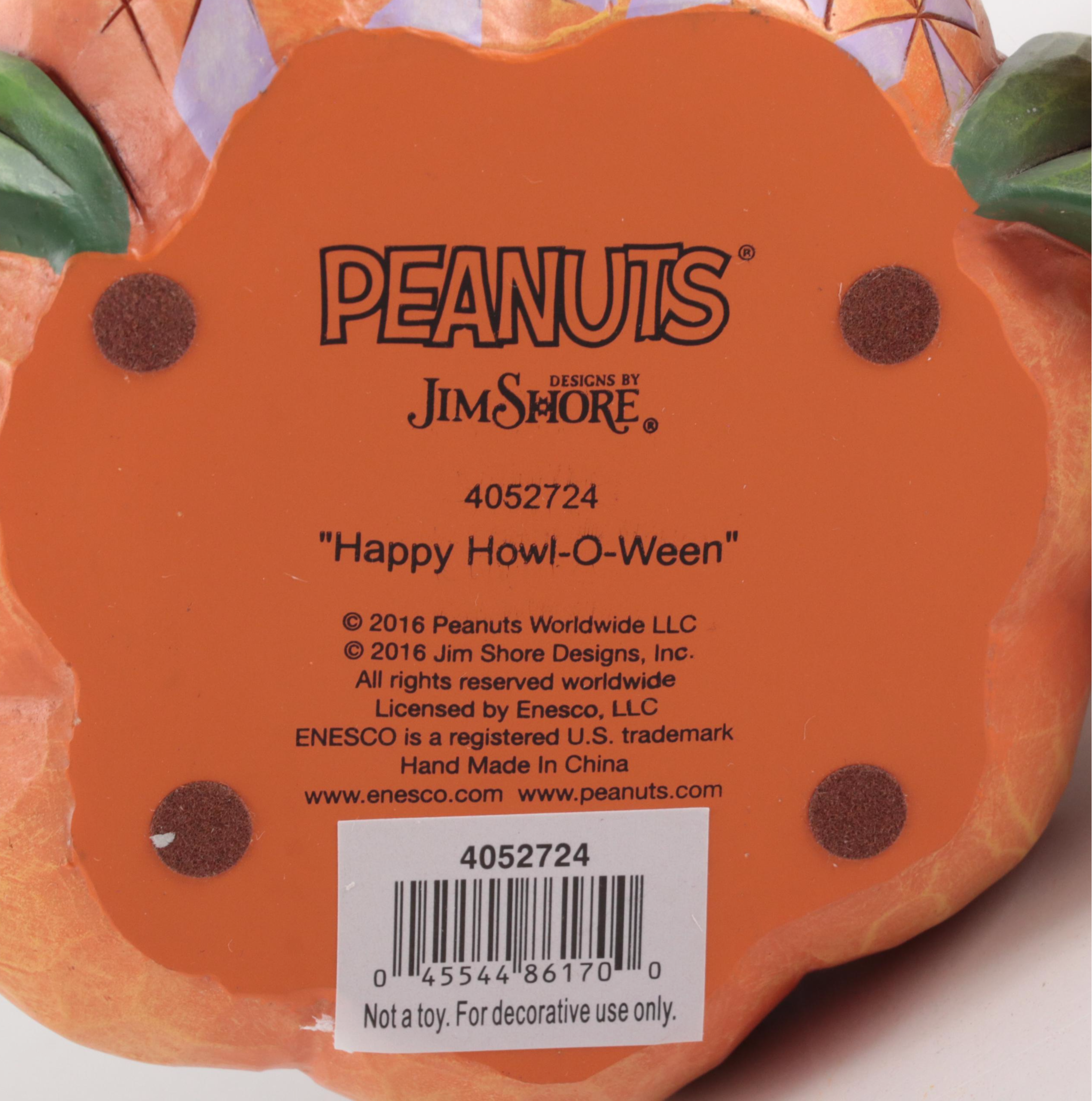 Jim Shore Peanuts "The Pumpkin King" and "Happy Howl-O-Ween" Resin Figurines