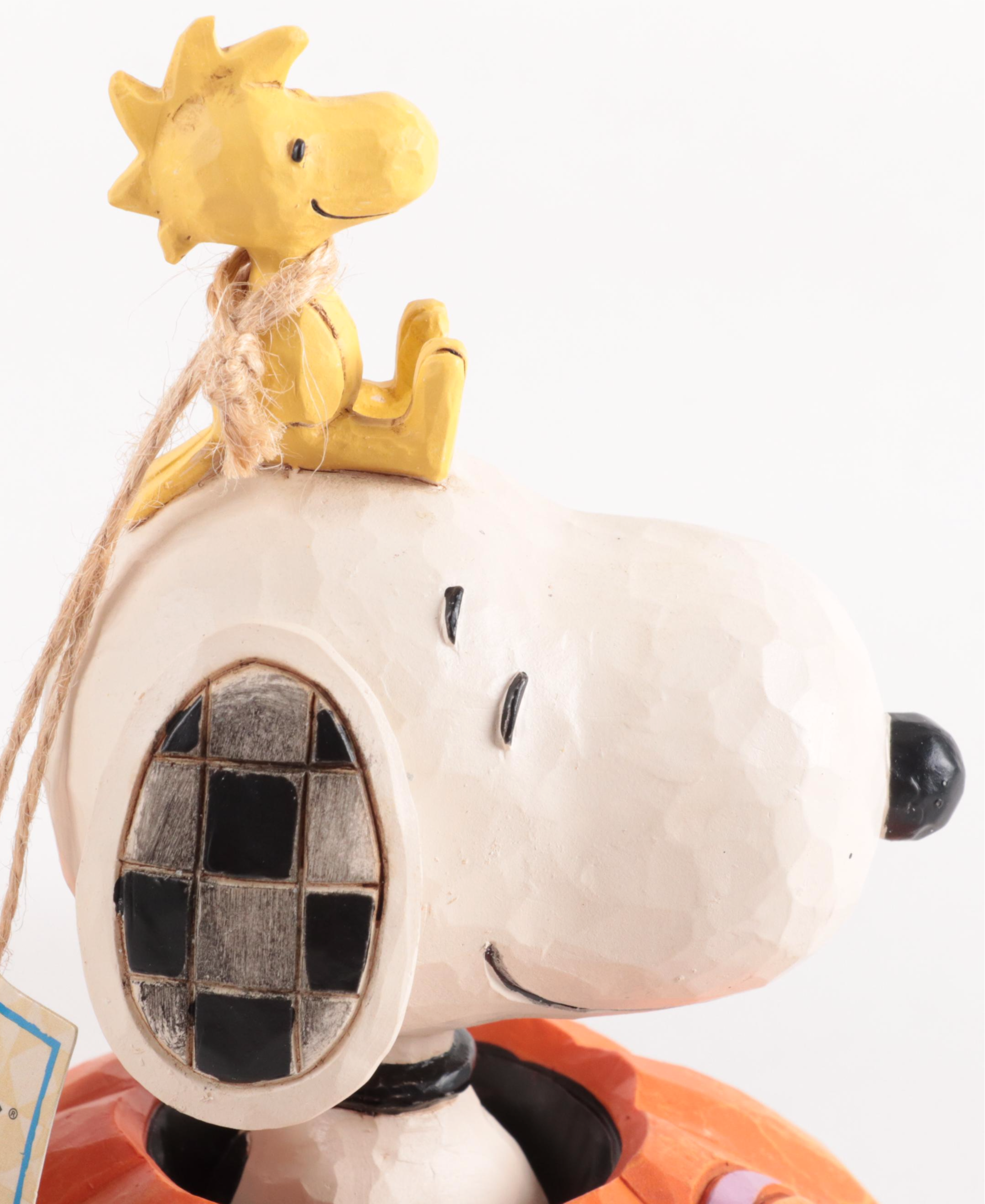 Jim Shore Peanuts "The Pumpkin King" and "Happy Howl-O-Ween" Resin Figurines