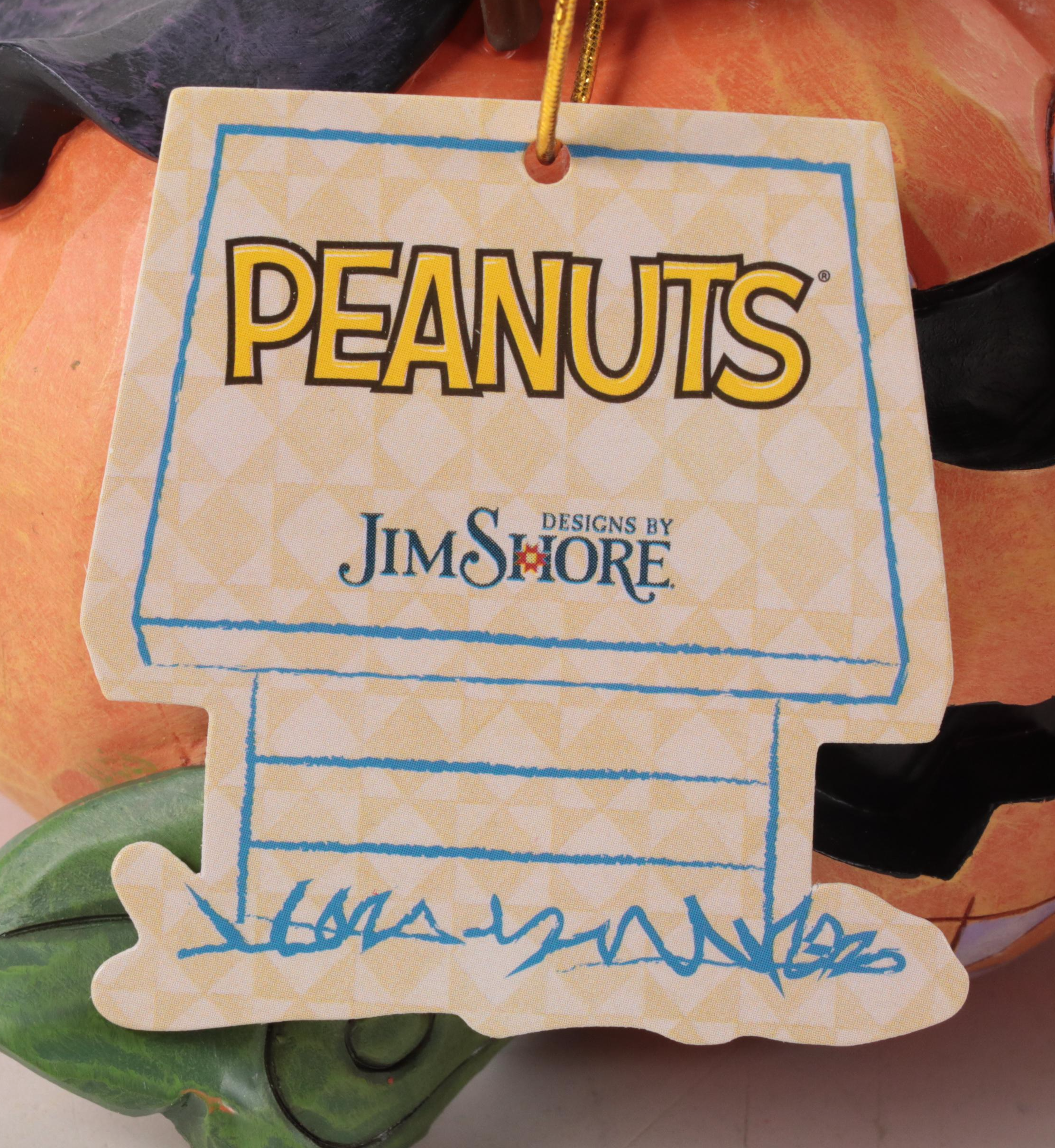 Jim Shore Peanuts "The Pumpkin King" and "Happy Howl-O-Ween" Resin Figurines