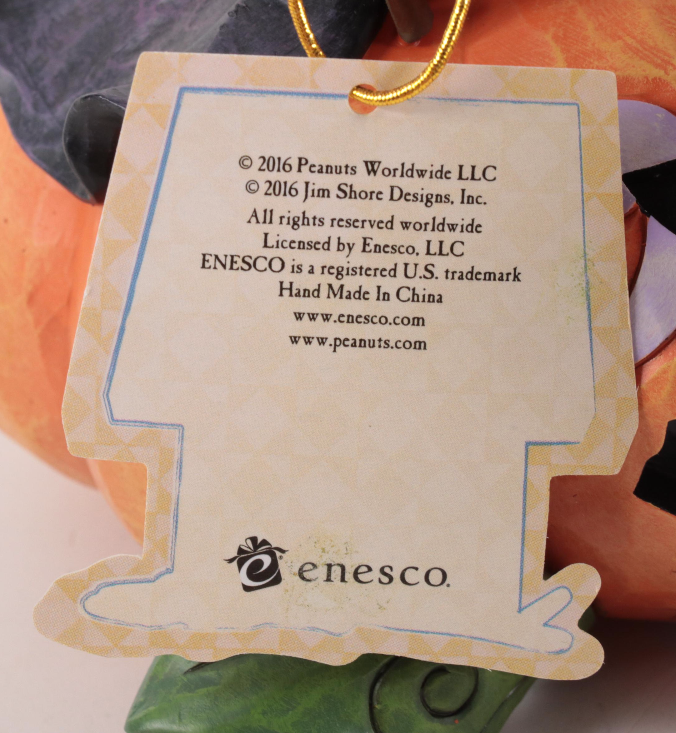 Jim Shore Peanuts "The Pumpkin King" and "Happy Howl-O-Ween" Resin Figurines