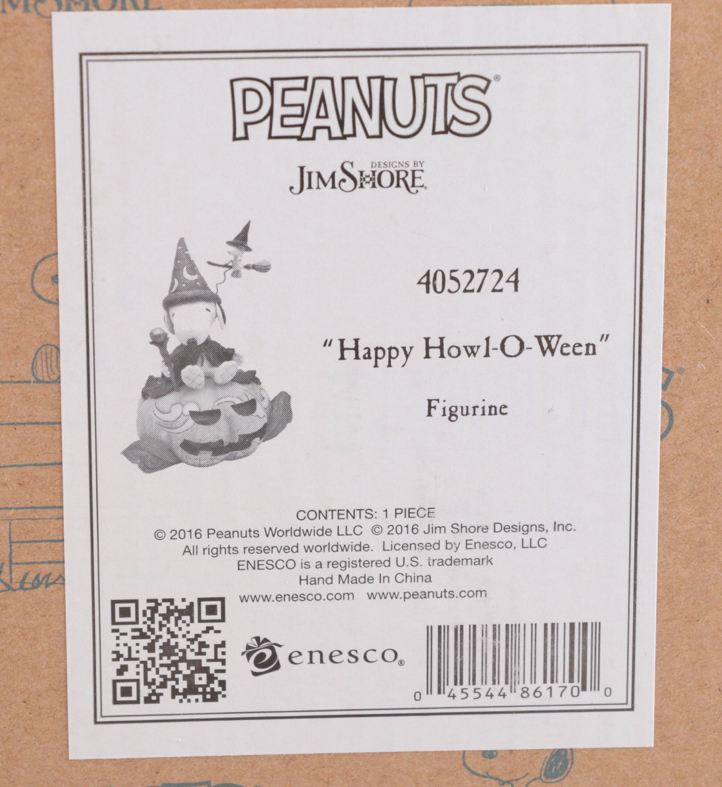 Jim Shore Peanuts "The Pumpkin King" and "Happy Howl-O-Ween" Resin Figurines