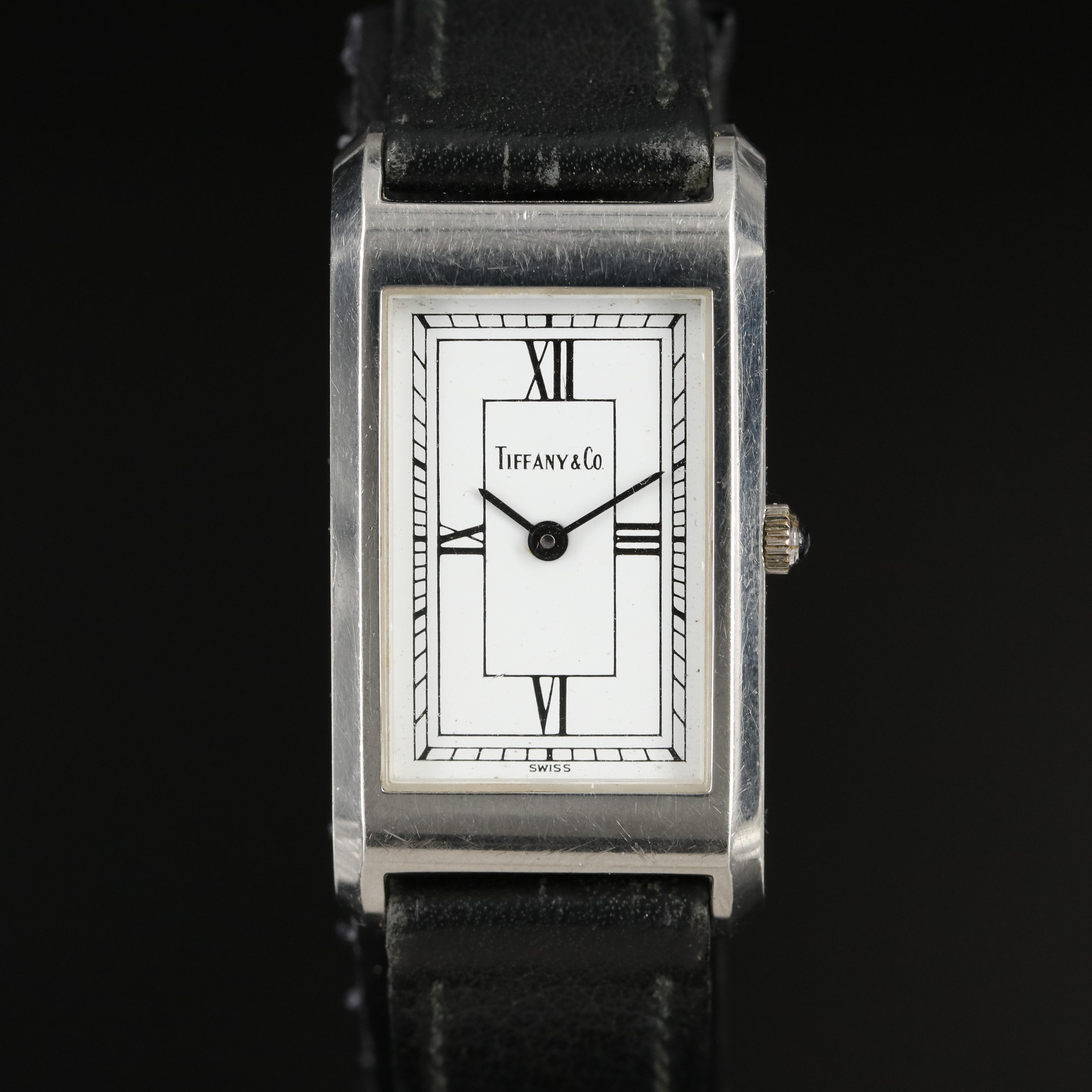 Tiffany & Co. Stainless Steel Tank Style Watch