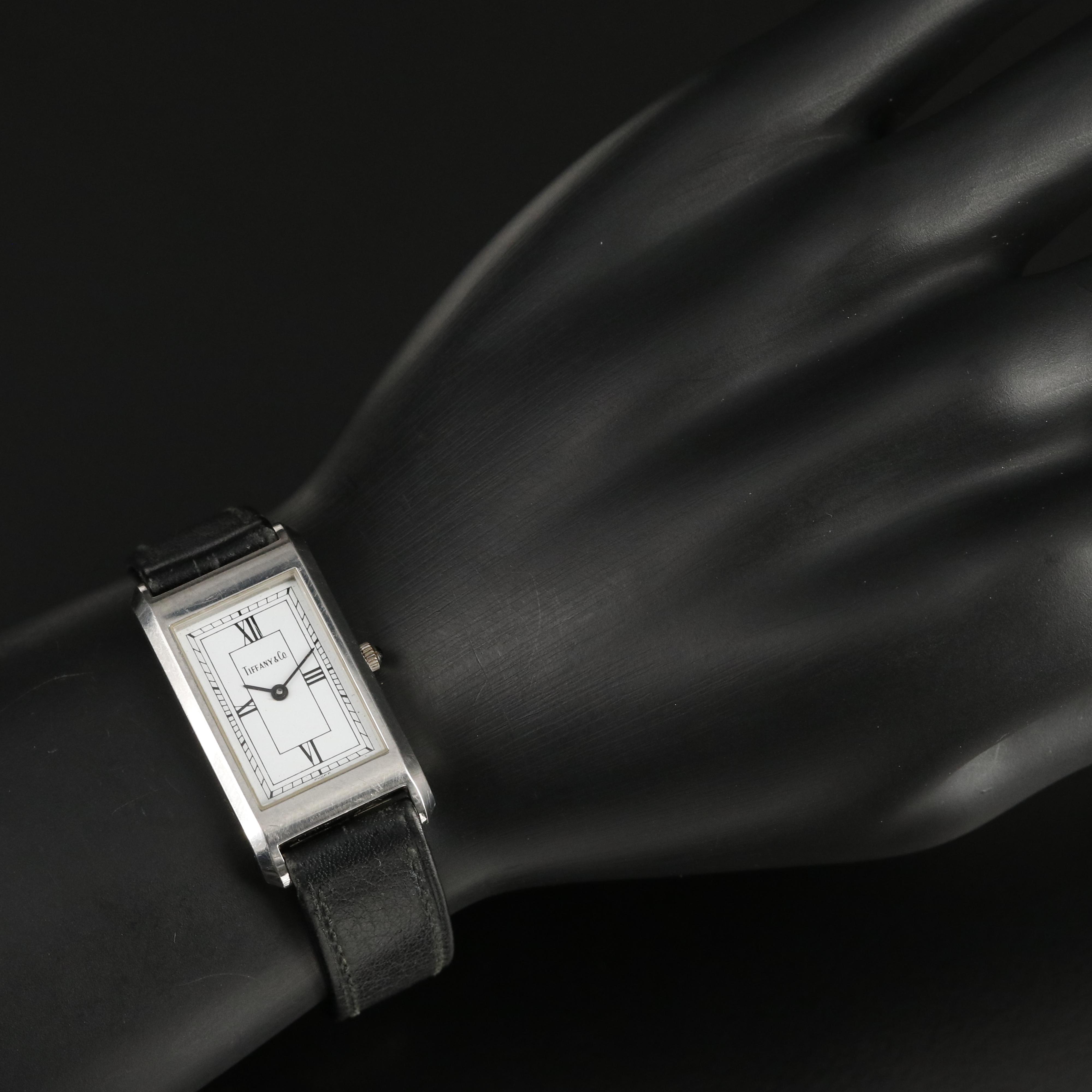 Tiffany & Co. Stainless Steel Tank Style Watch