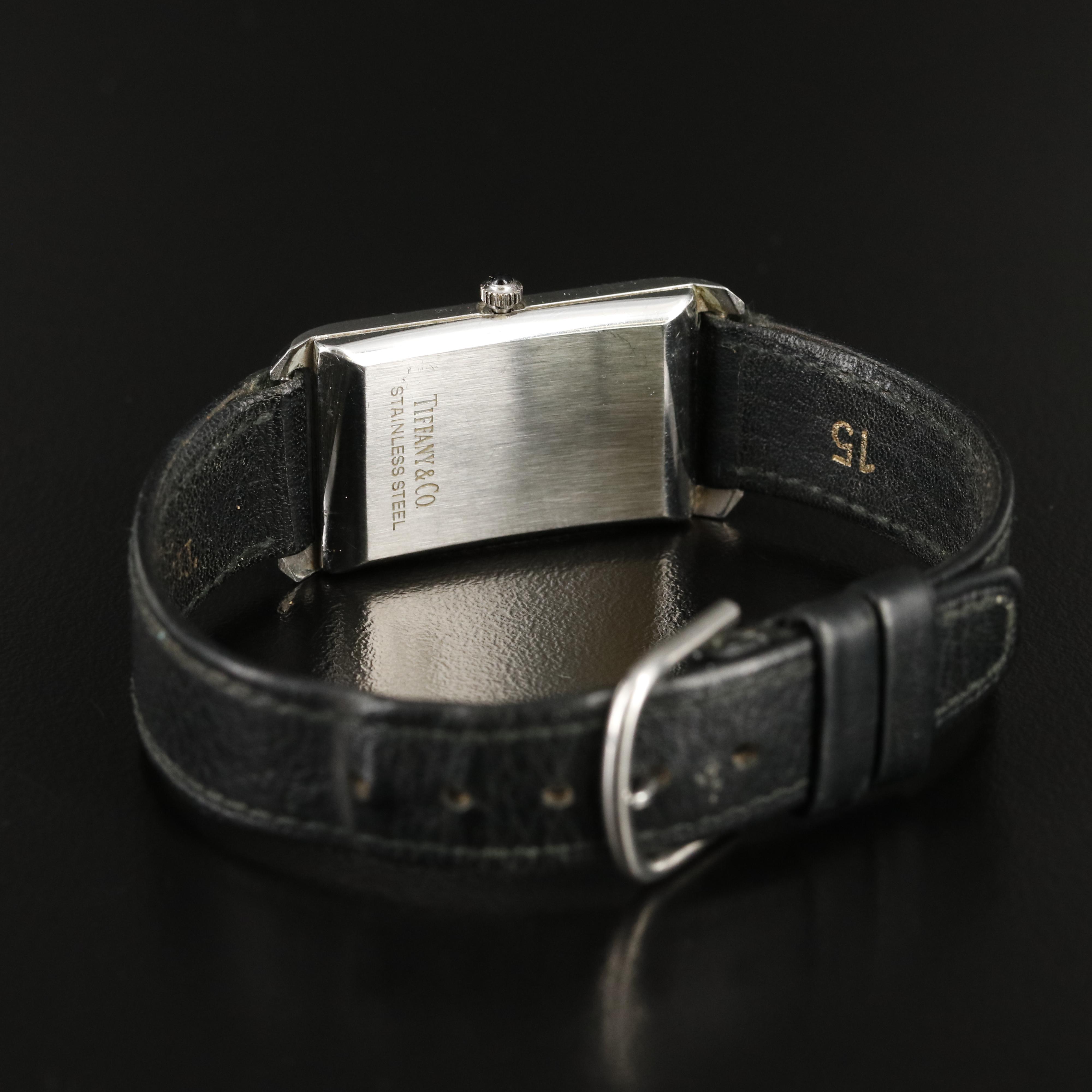Tiffany & Co. Stainless Steel Tank Style Watch