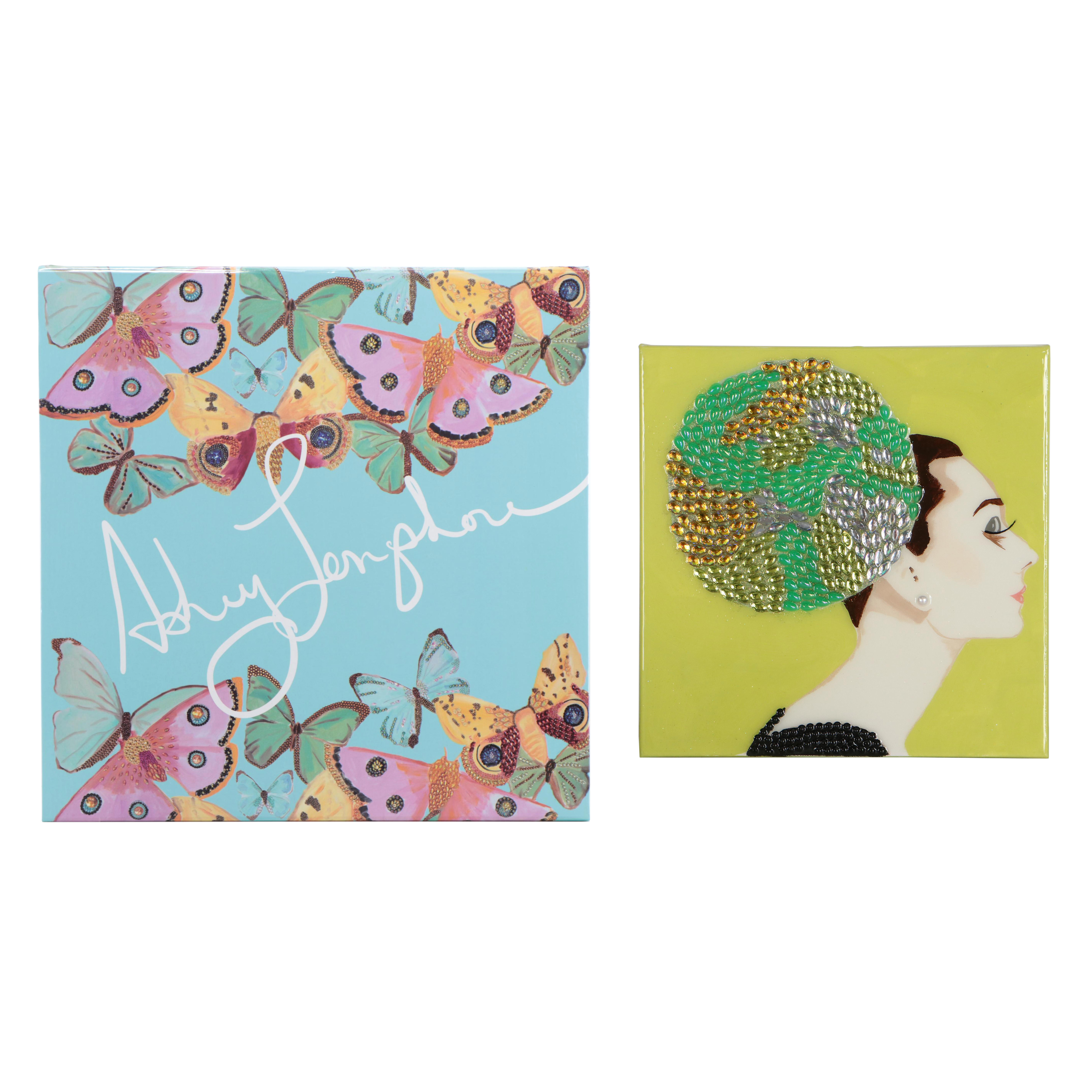 Ashley Longshore Mixed Media Painting of Audrey Hepburn