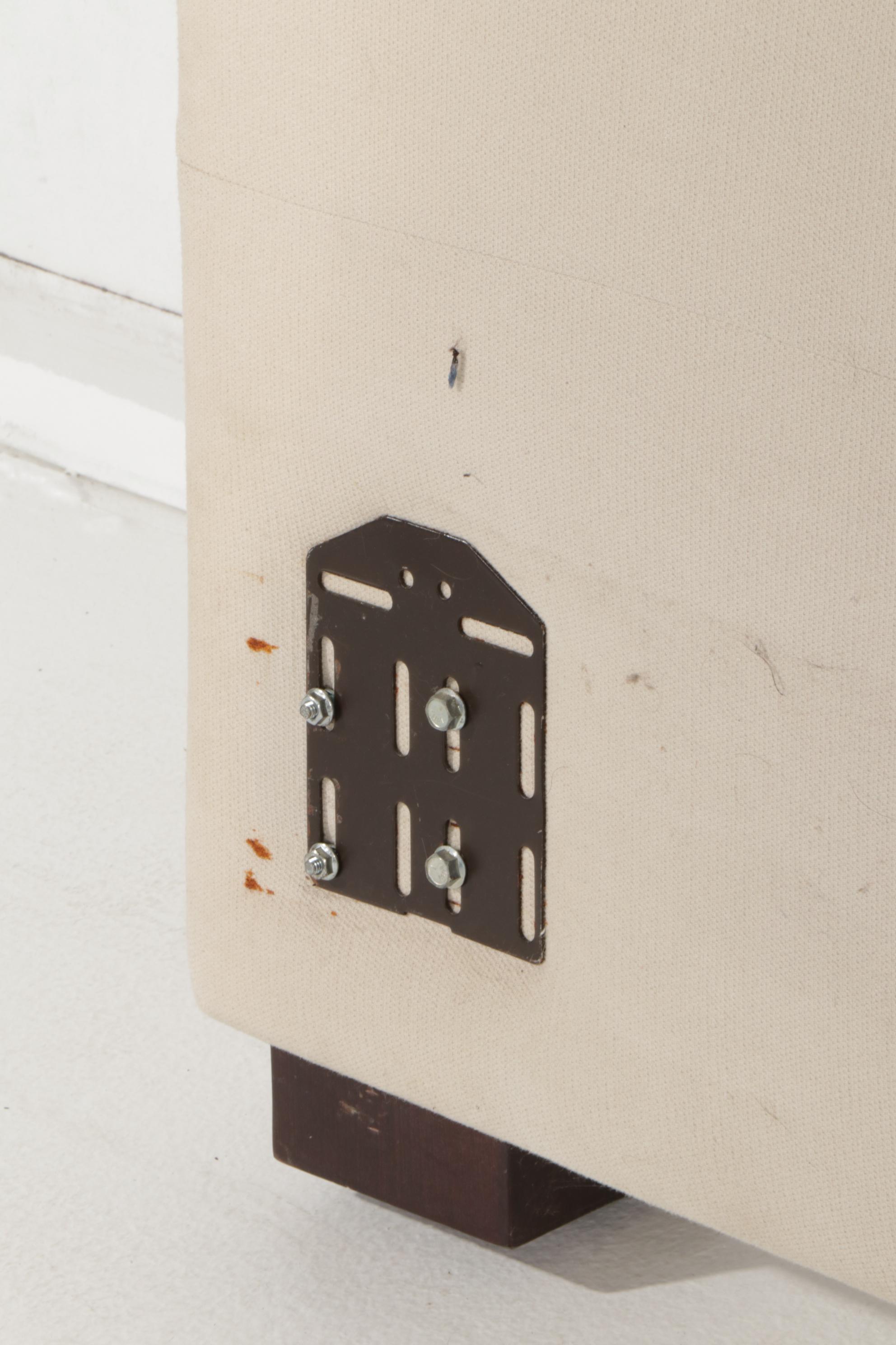 Mitchell Gold Tufted Queen Size Headboard and Metal Bed Frame