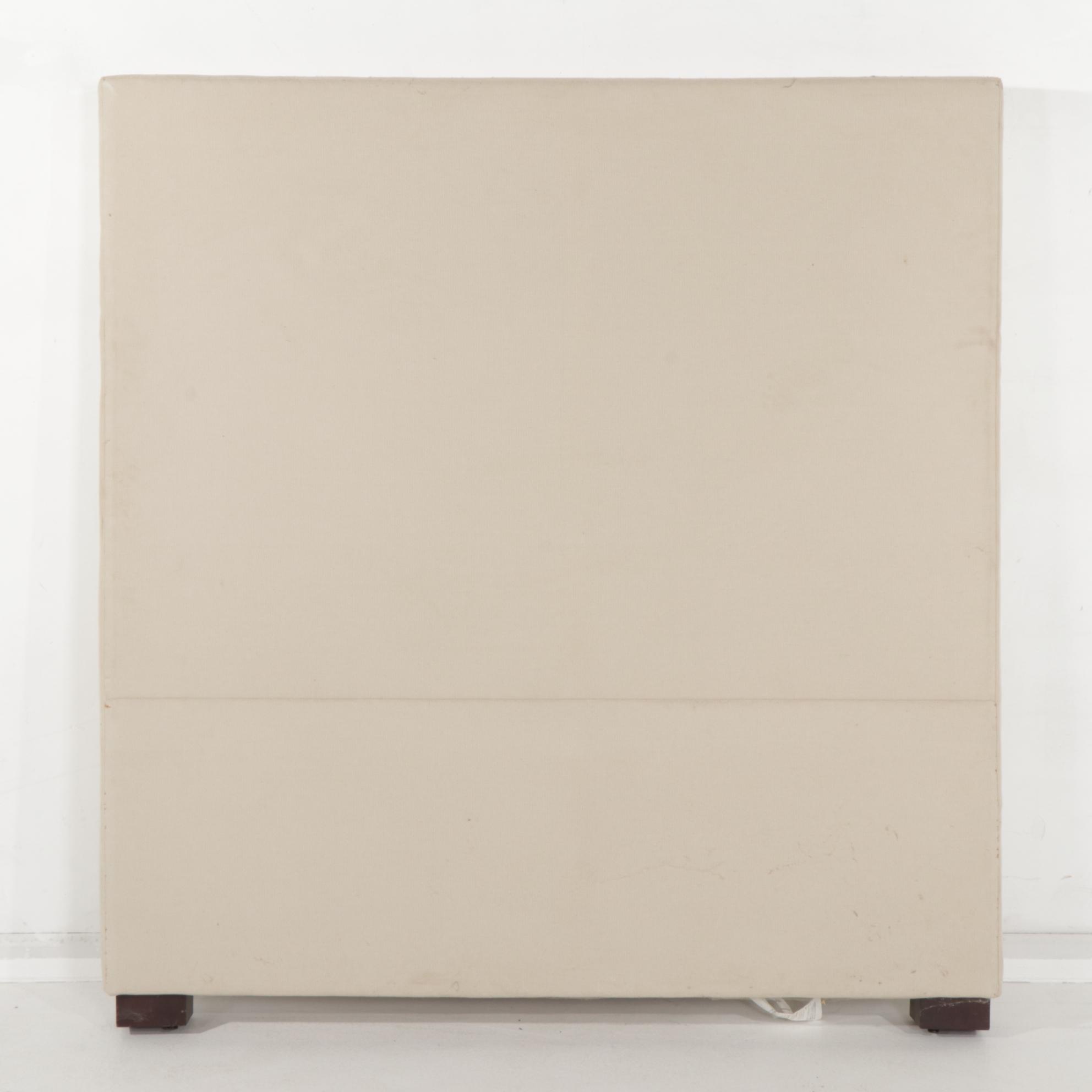 Mitchell Gold Tufted Queen Size Headboard and Metal Bed Frame