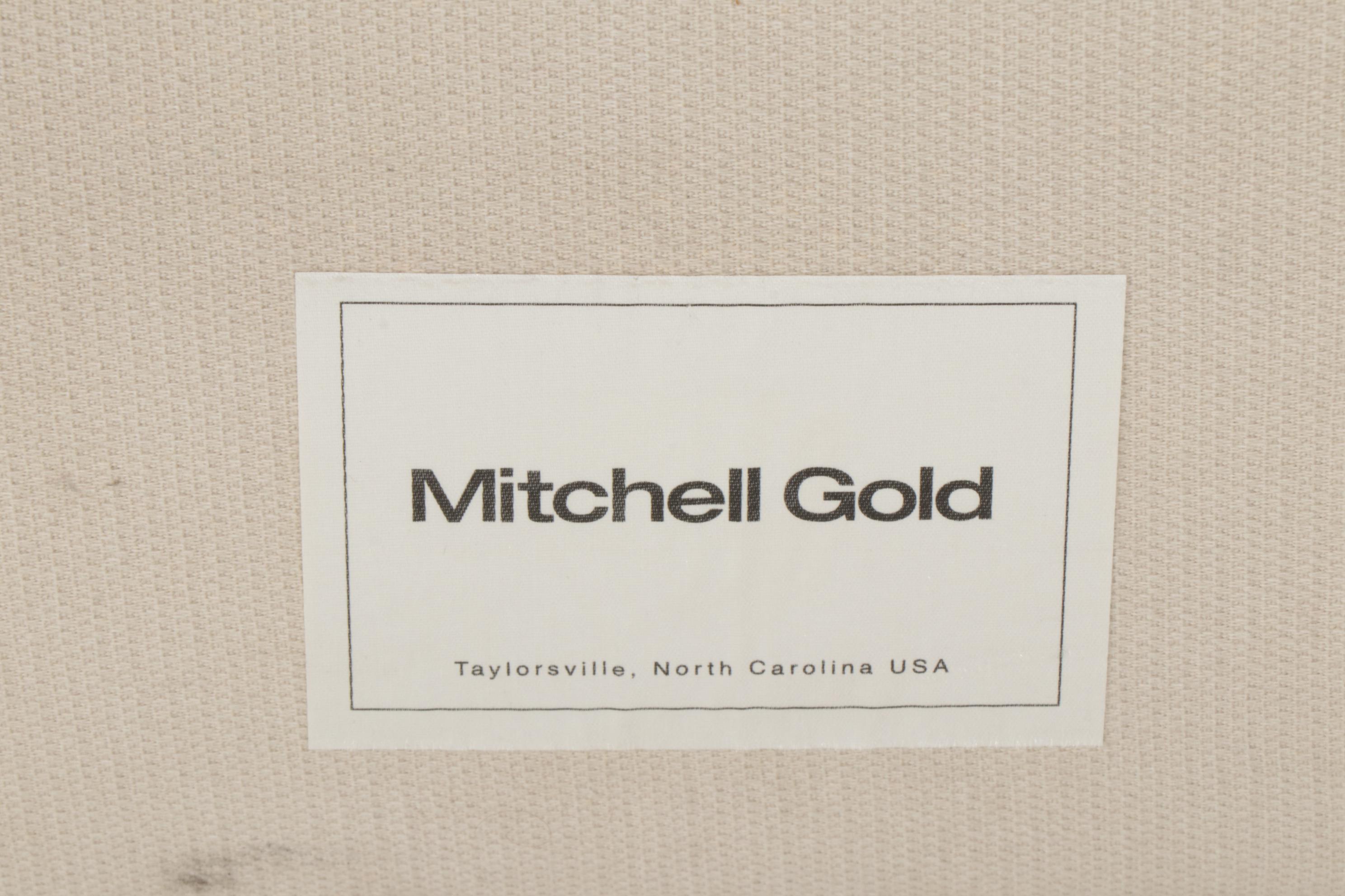 Mitchell Gold Tufted Queen Size Headboard and Metal Bed Frame