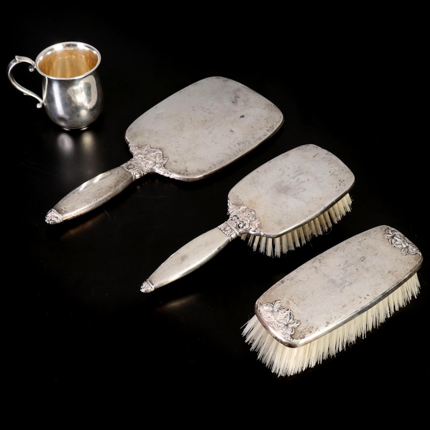 Sterling Silver Vanity Set with Webster Baby Cap