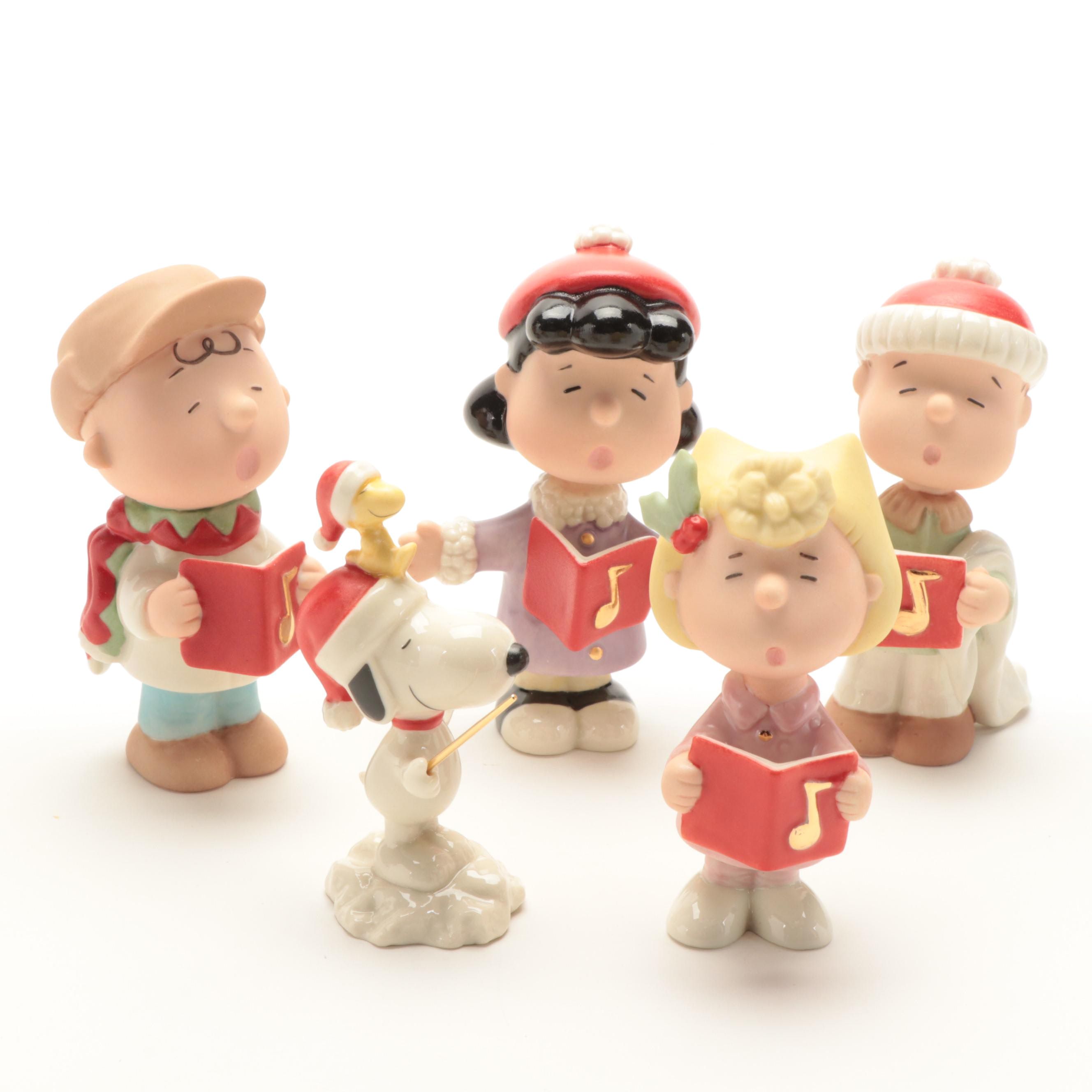 Lenox Bone China "Peanuts Christmas Caroling" Figurines, 2012