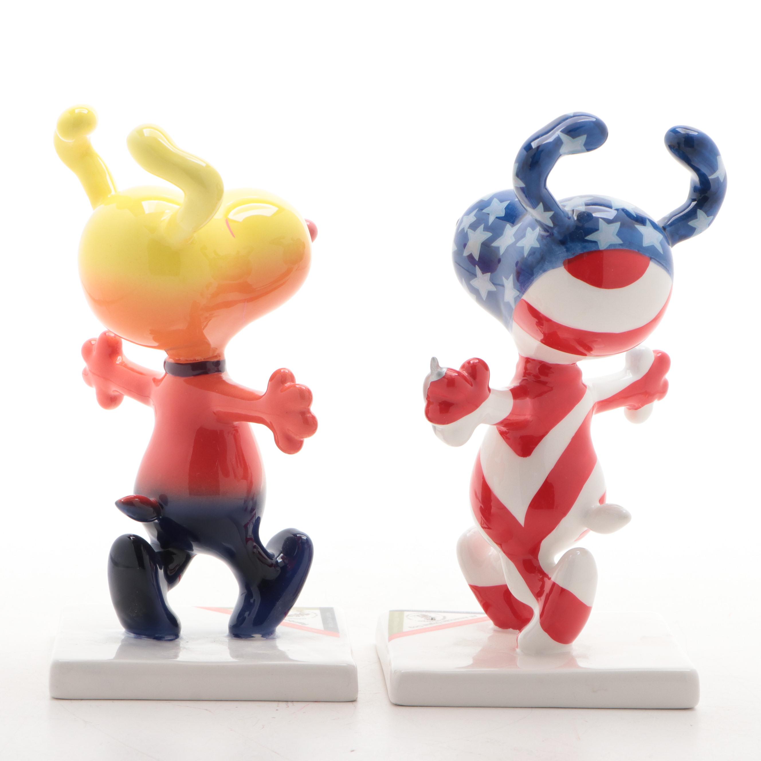 Westland Peanuts "Rainbow Snoopy" and Other "Snoopy" Porcelain Figurine