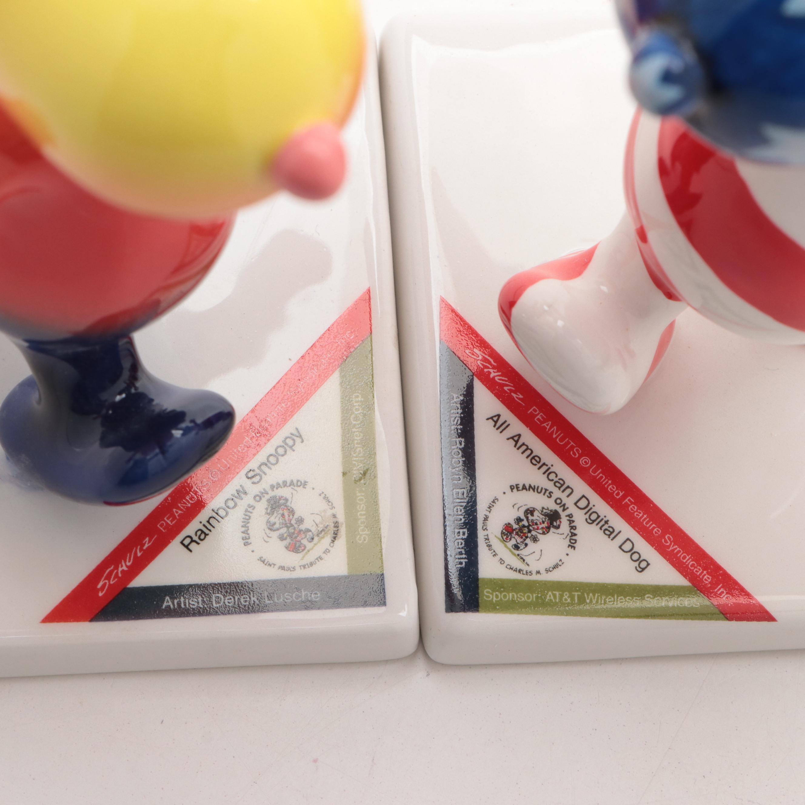 Westland Peanuts "Rainbow Snoopy" and Other "Snoopy" Porcelain Figurine