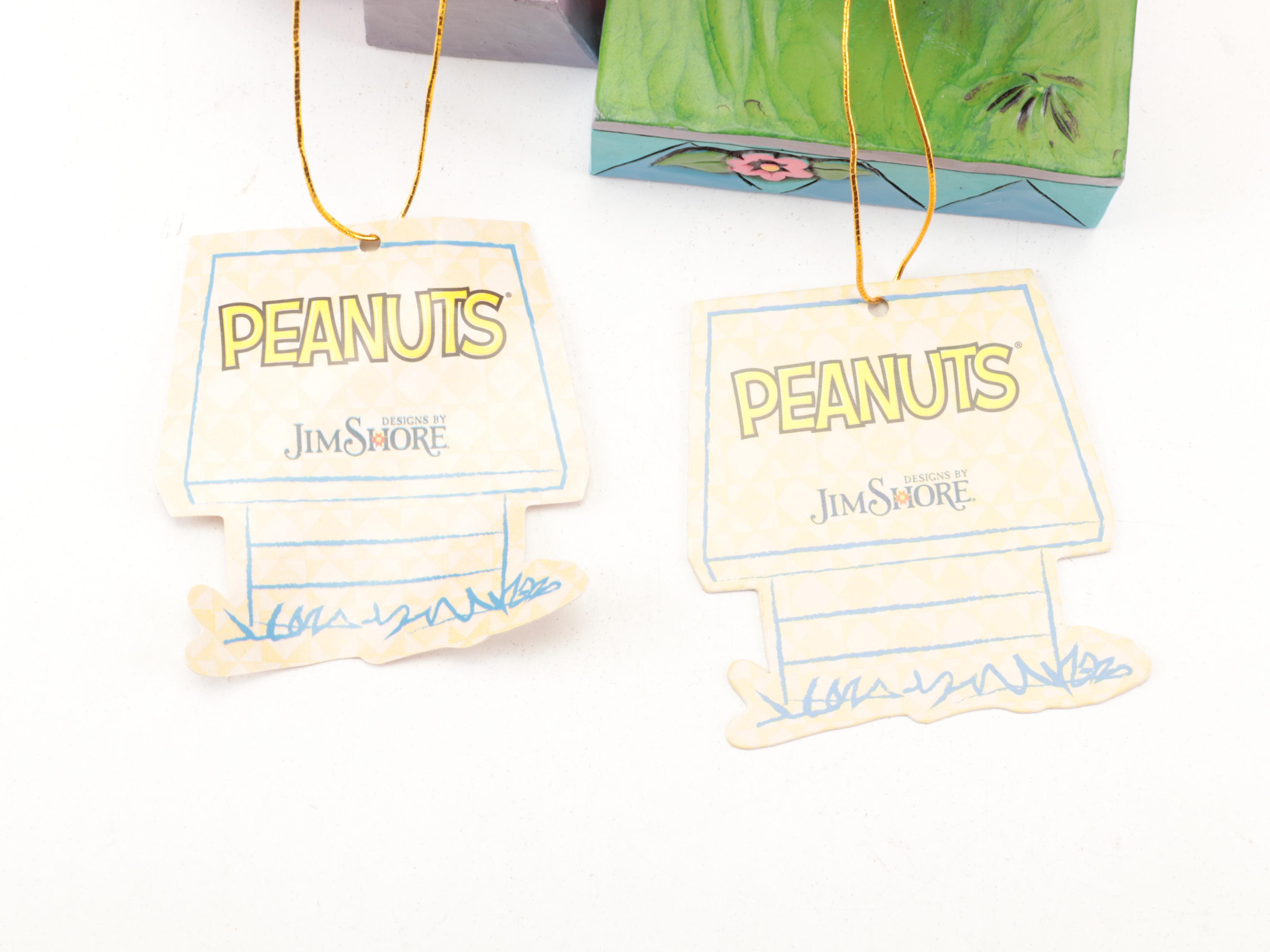 Jim Shore Peanuts "Sage Advice" and "I Love You Big Brother" Resin Figurines