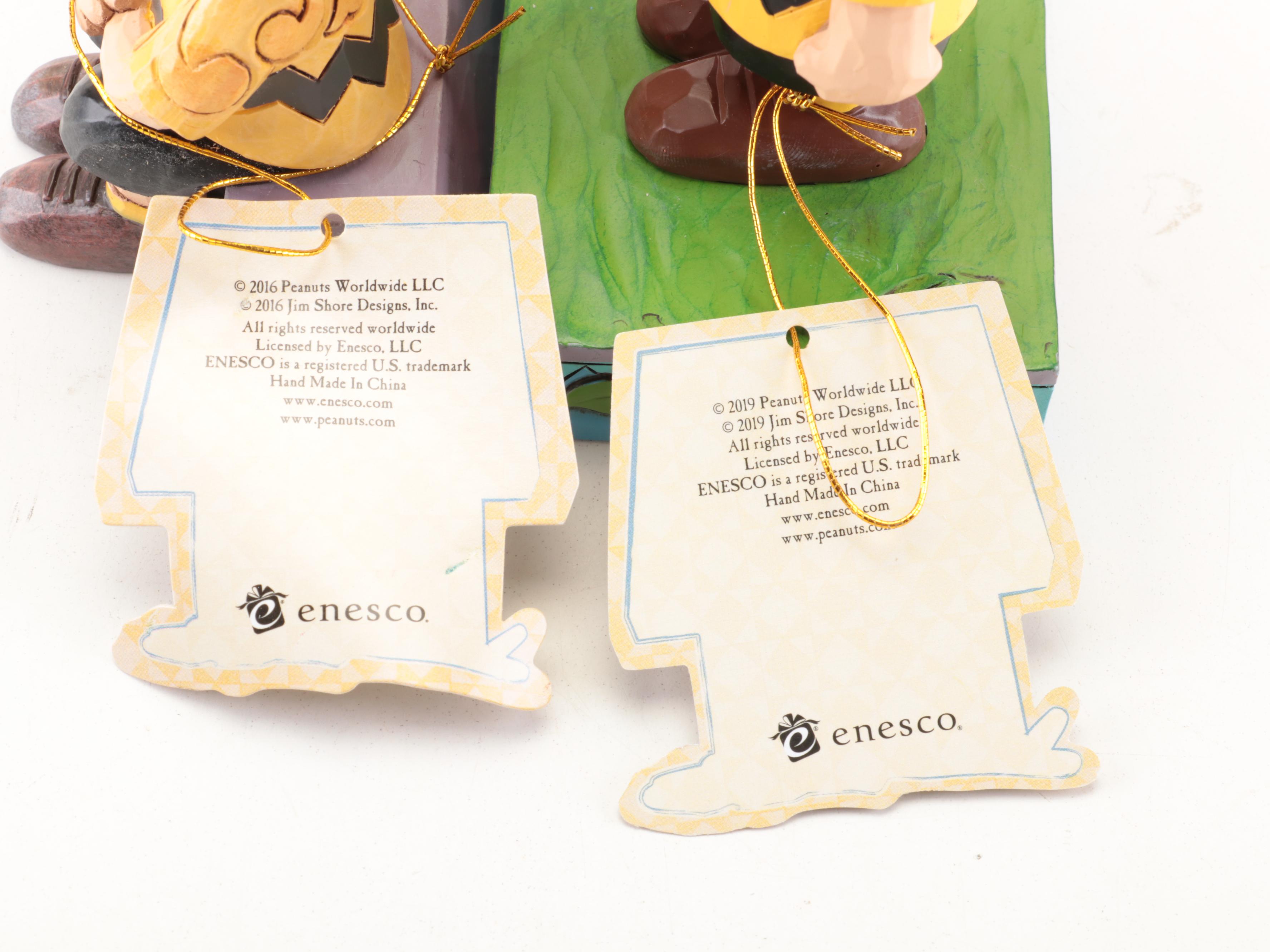 Jim Shore Peanuts "Sage Advice" and "I Love You Big Brother" Resin Figurines