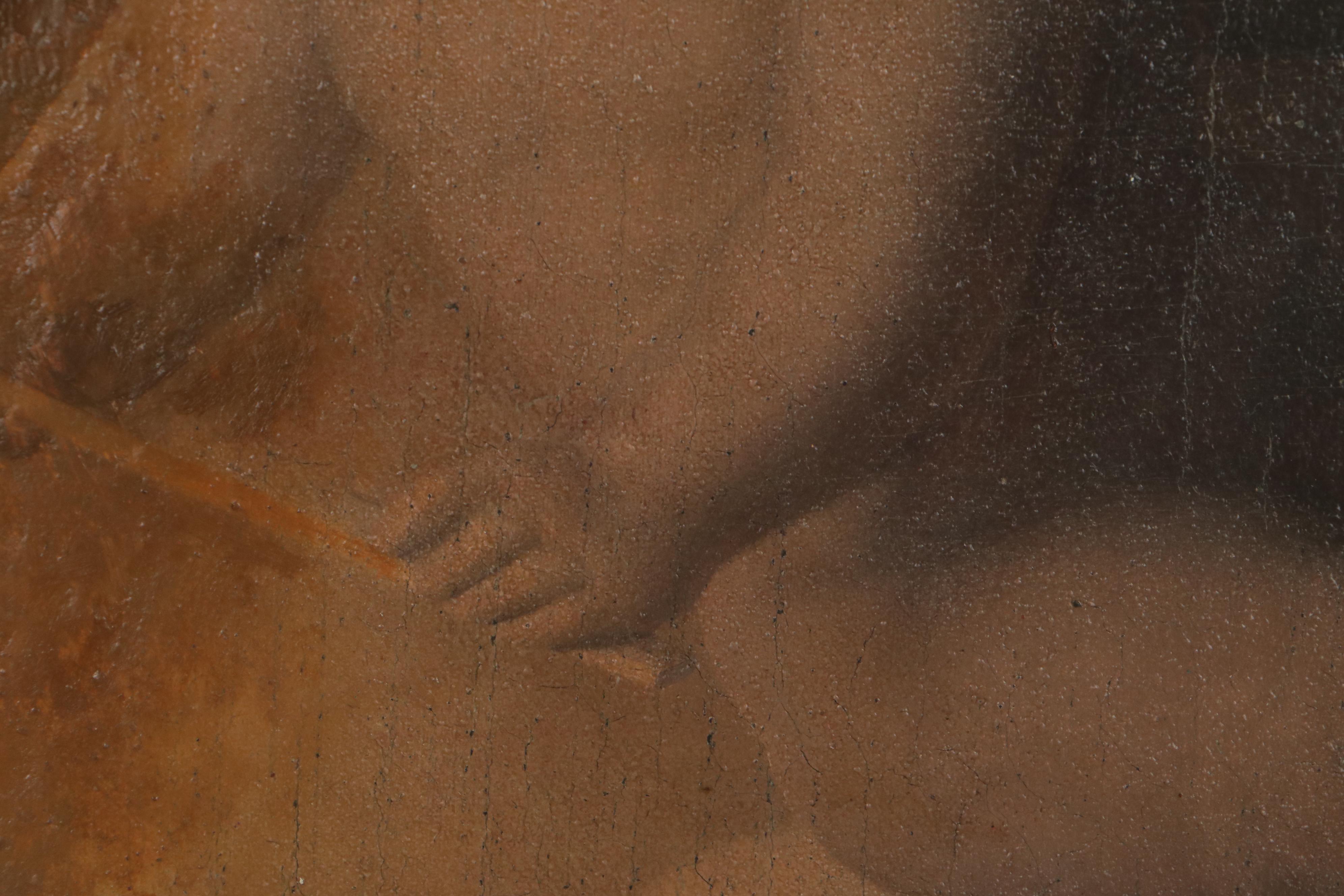 Mural Fragment Oil Painting of Cherub