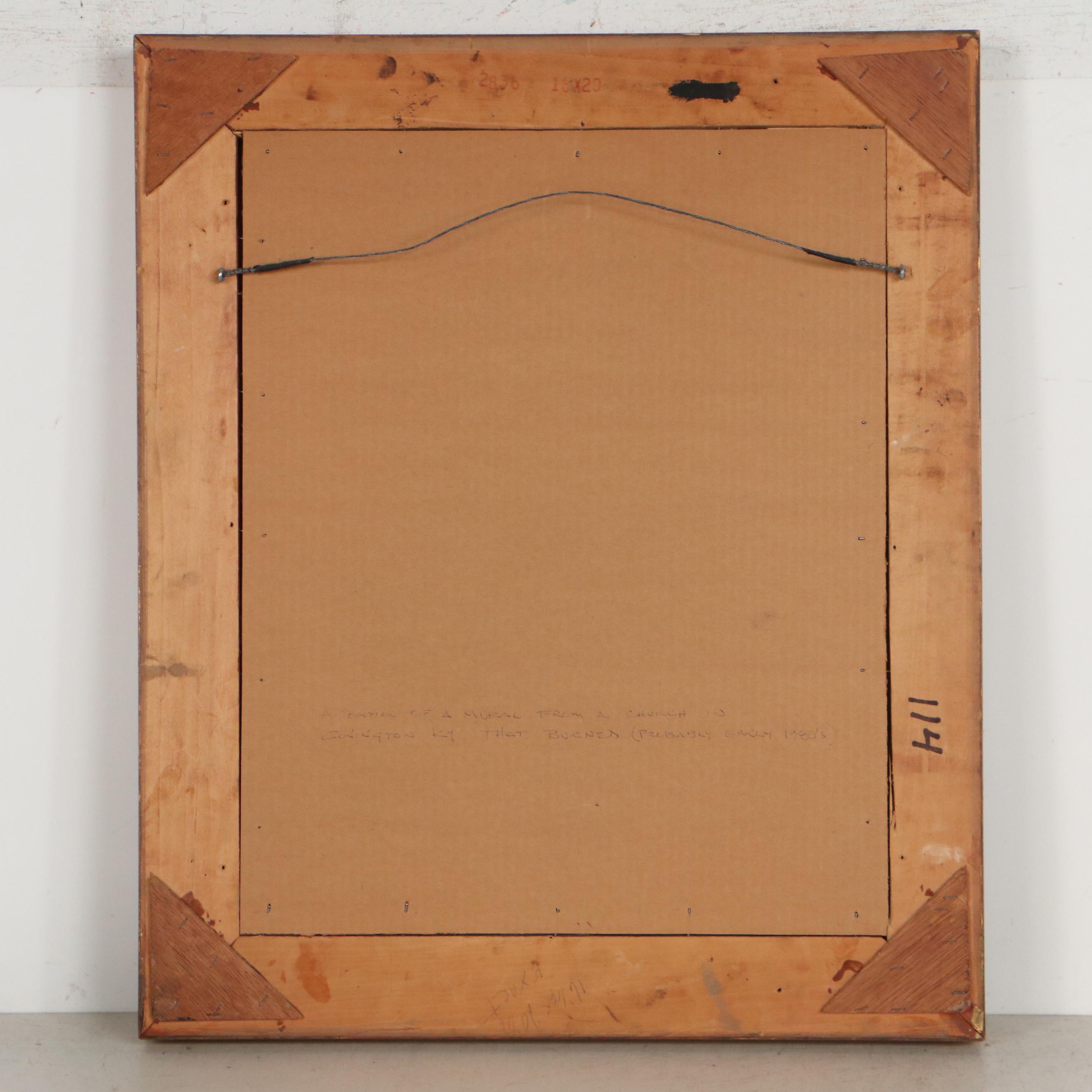 Mural Fragment Oil Painting of Cherub