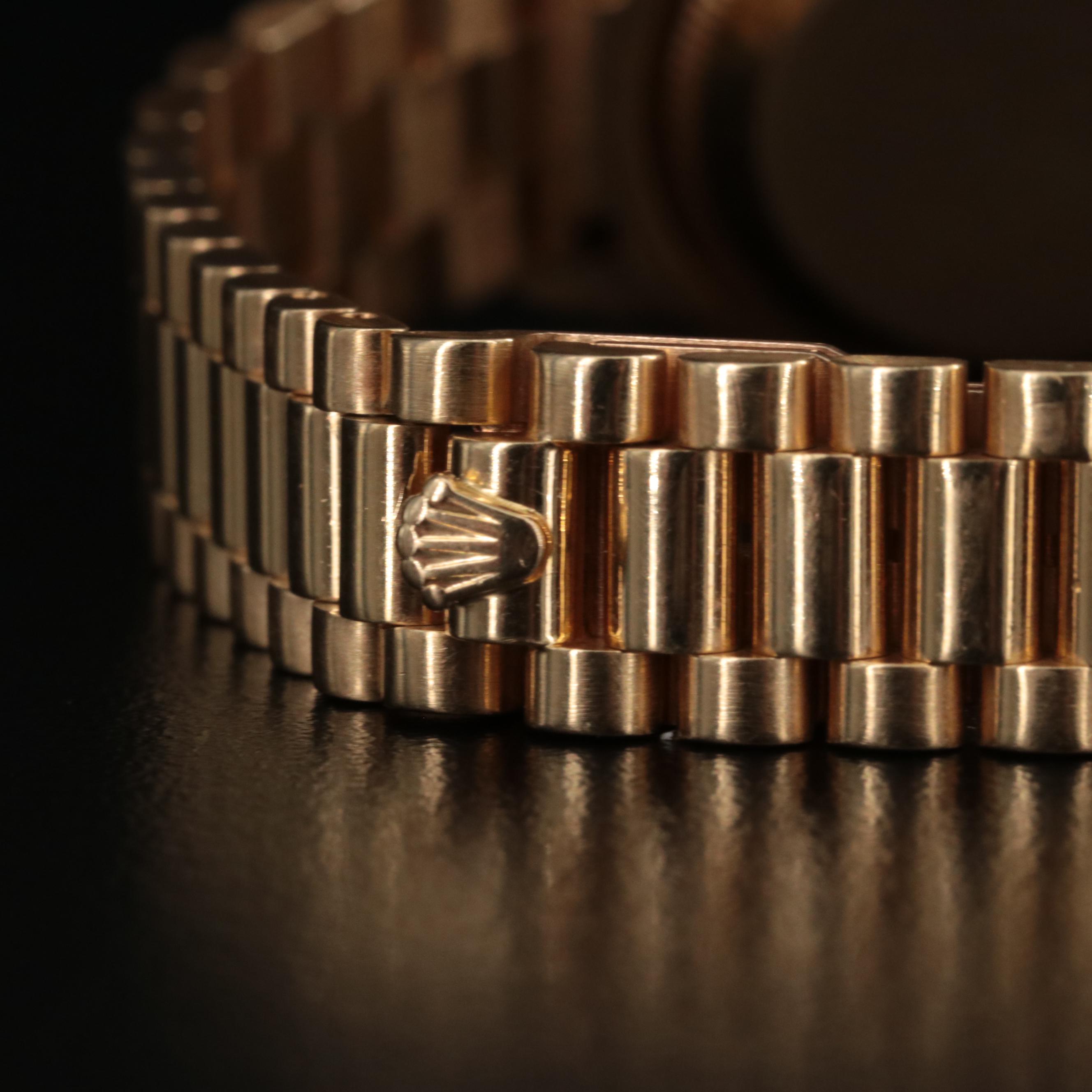 1989 Rolex Datejust Diamond Bezel and Dial President Band Watch