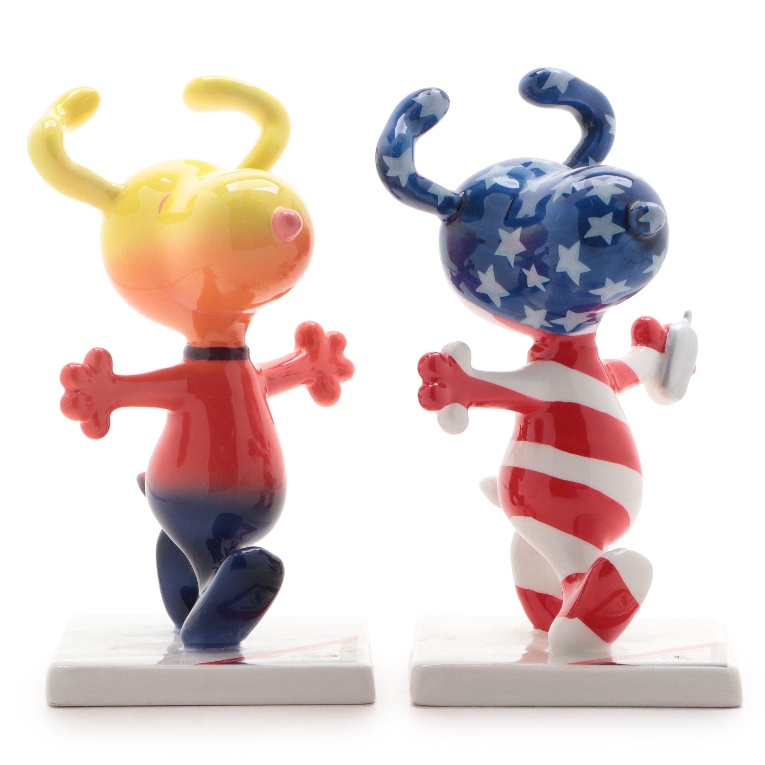 Westland Peanuts "Rainbow Snoopy" and Other "Snoopy" Porcelain Figurine