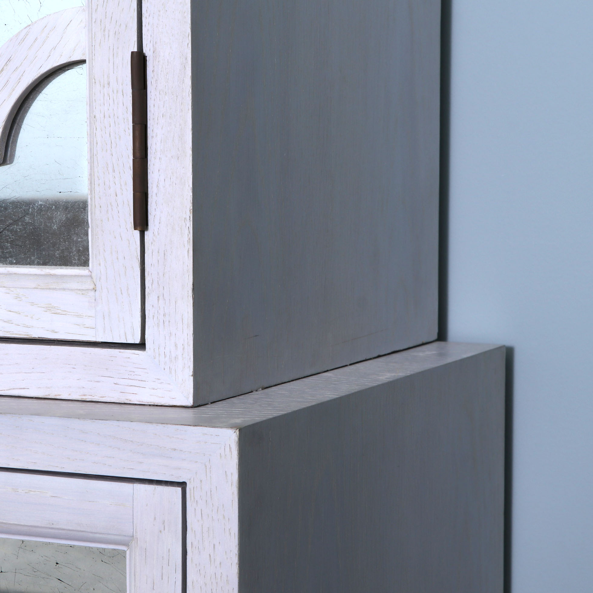 Contemporary Mirrored Two-Piece Cabinet
