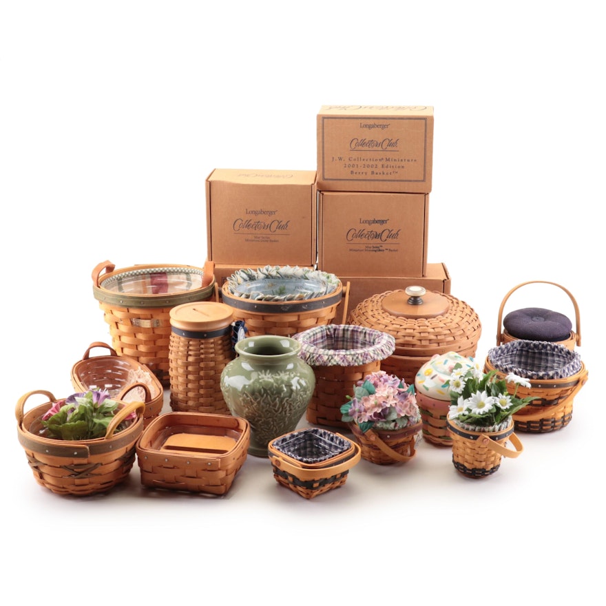 Longaberger Collectors Club and Miniature Basket Collection