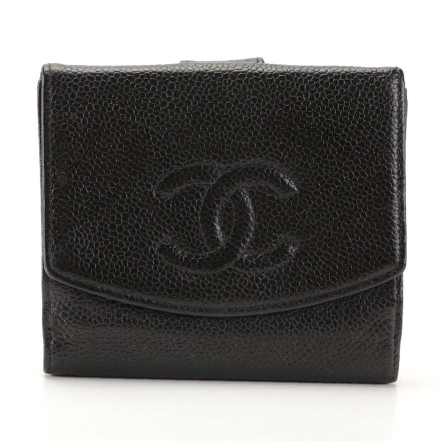 Chanel Black Caviar Leather Wallet