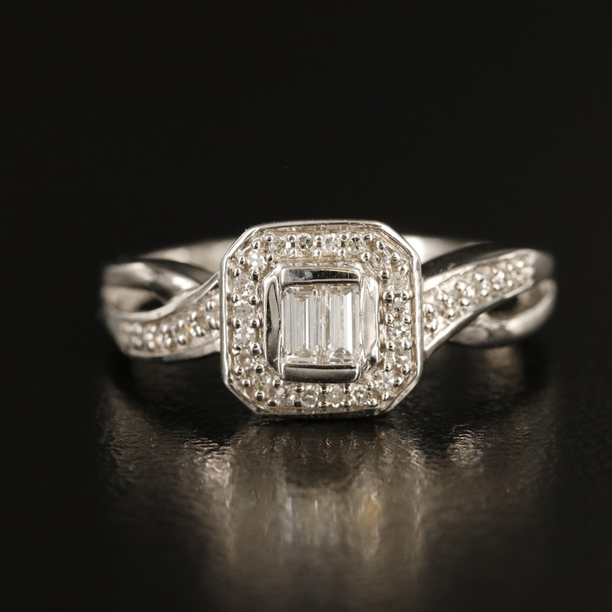 Sterling 0.26 CTW Diamond Ring