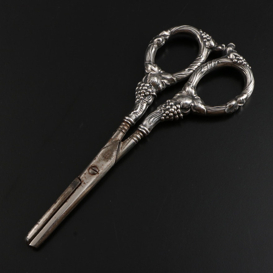 Webster Sterling Silver Handle Grape Scissors