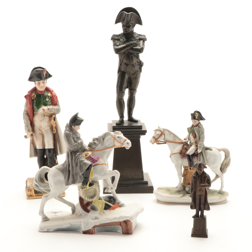 Scheibe-Alsbach with Other Porcelain and Bronze Napolean Figurines
