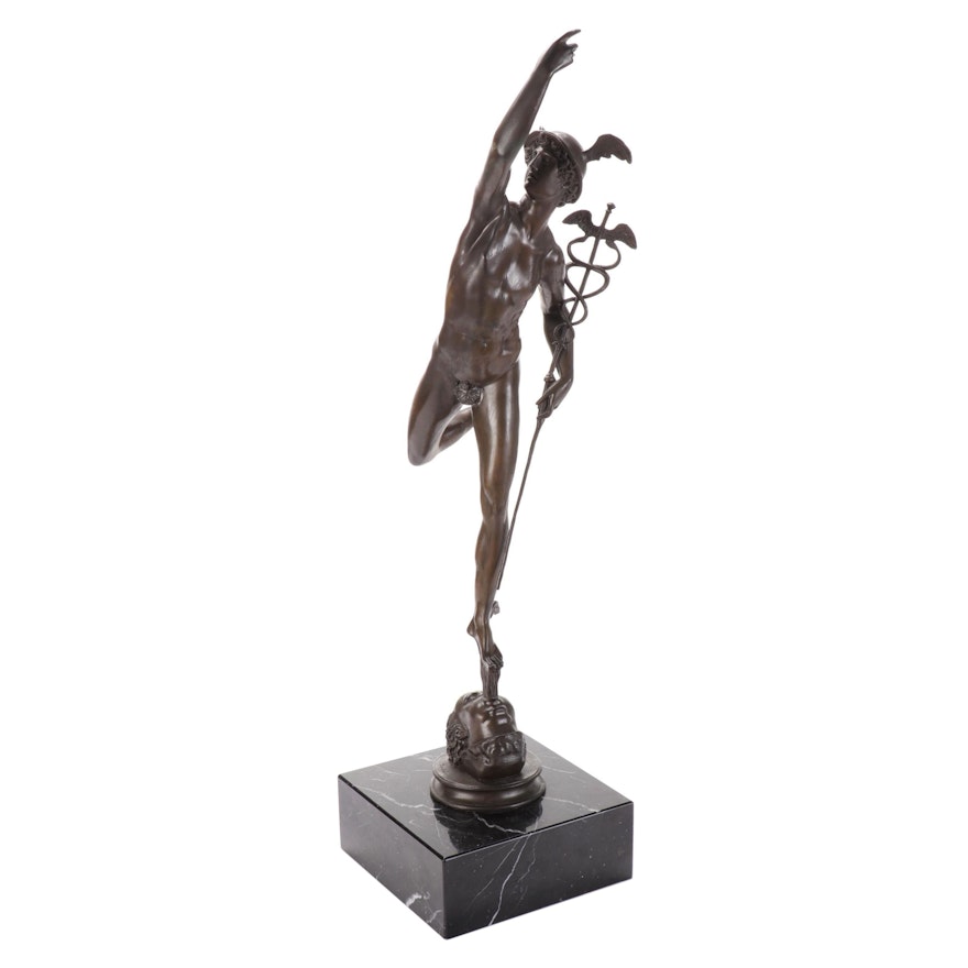 Bronze Sculpture After Giambologna of Mercury