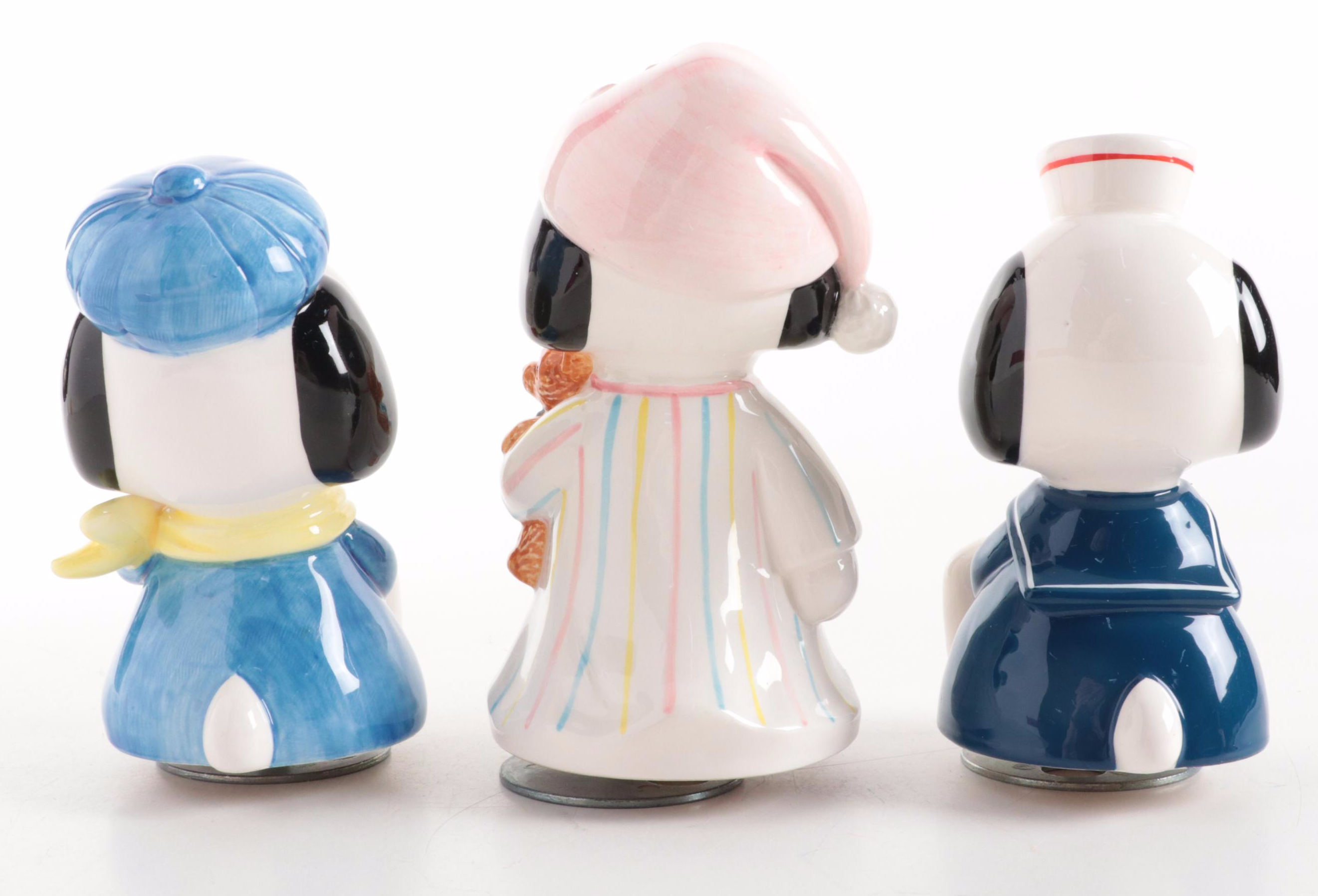 Schmid Ceramic Peanuts Snoopy Music Boxes