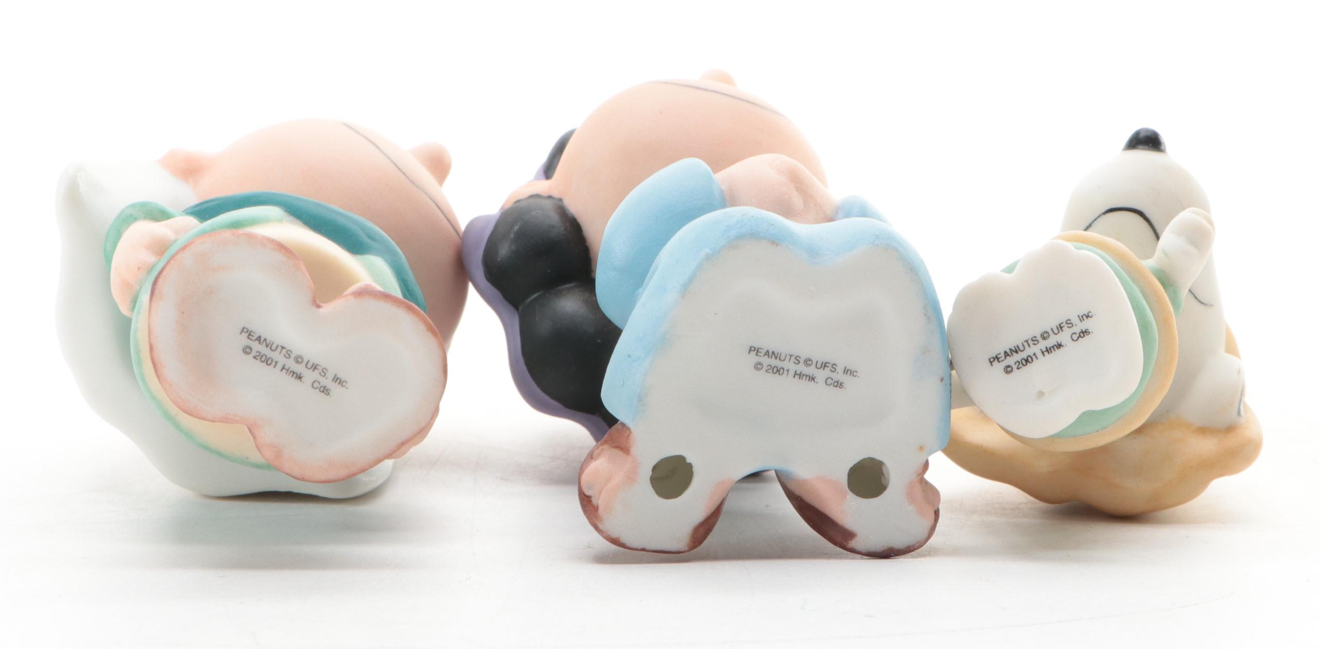 Hallmark Peanuts "The Holy Family" and Other Ceramic Figurines, 2001