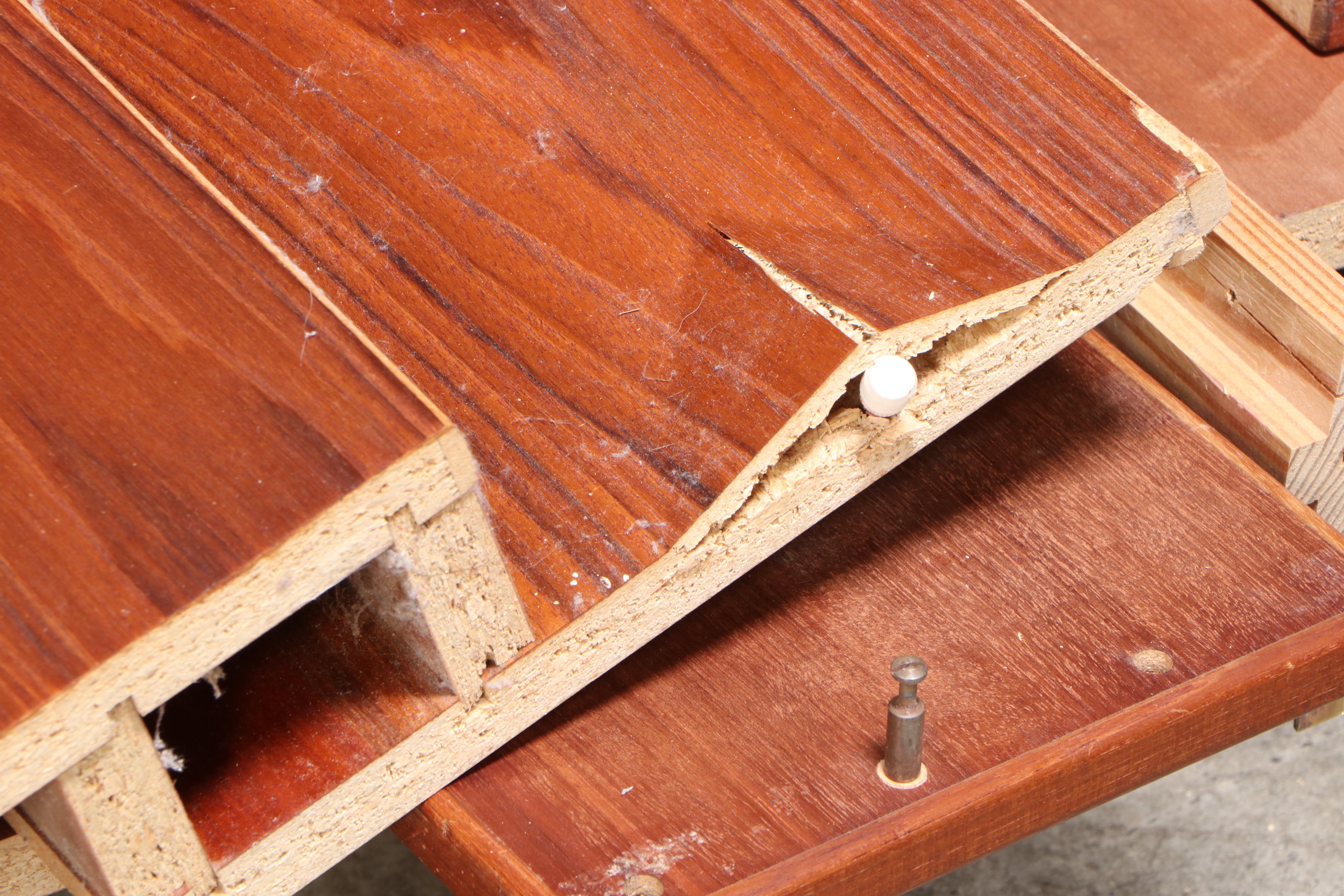 Danish Modern Teak King Bed with Nightstands