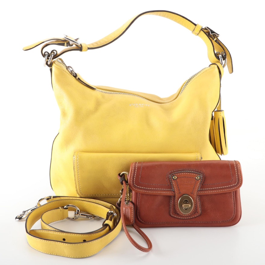 Coach Two-Way Bag and Wristlet in Leather